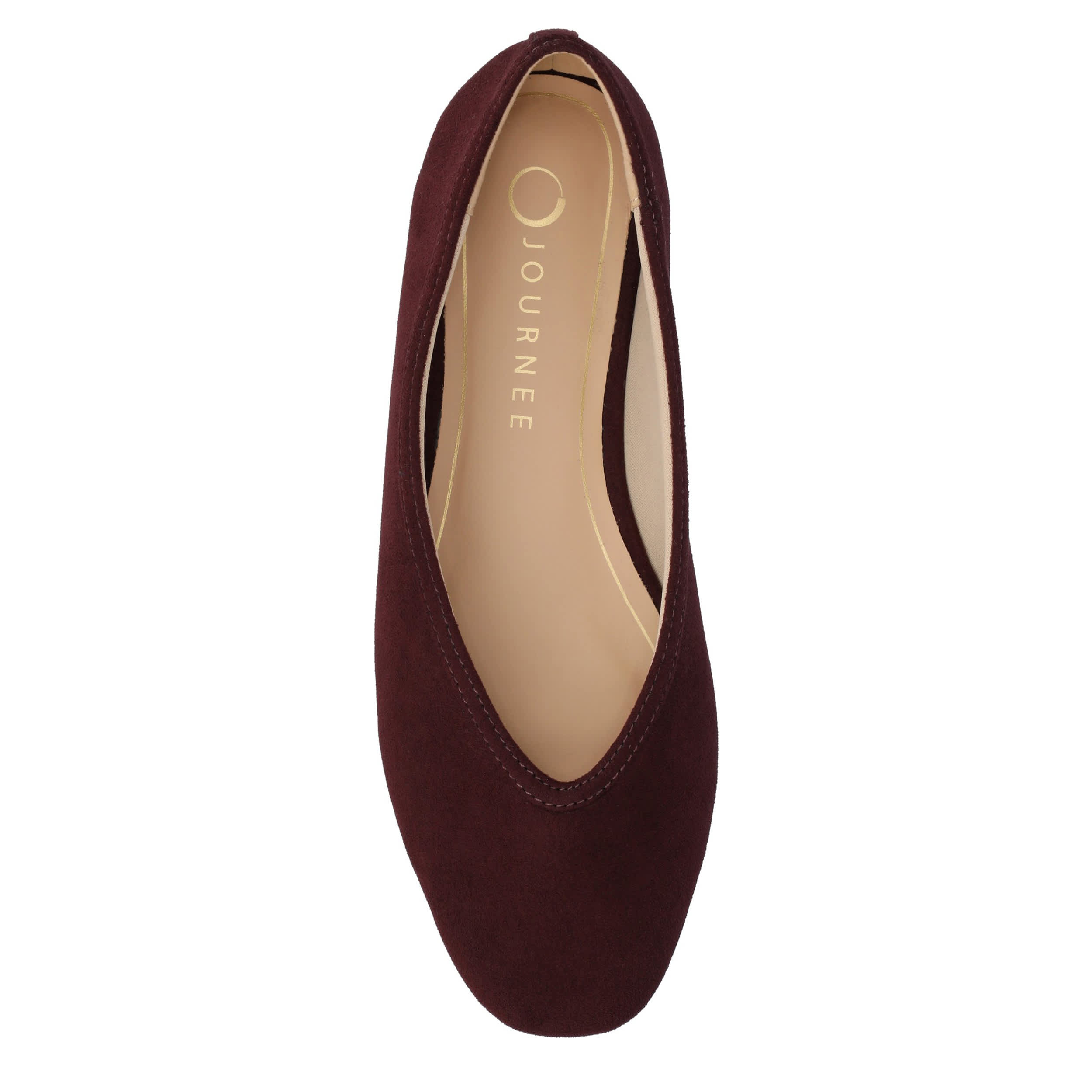 JOURNEE COLLECTION-WOMENS FORTUNE FLAT-BURGUNDY & 