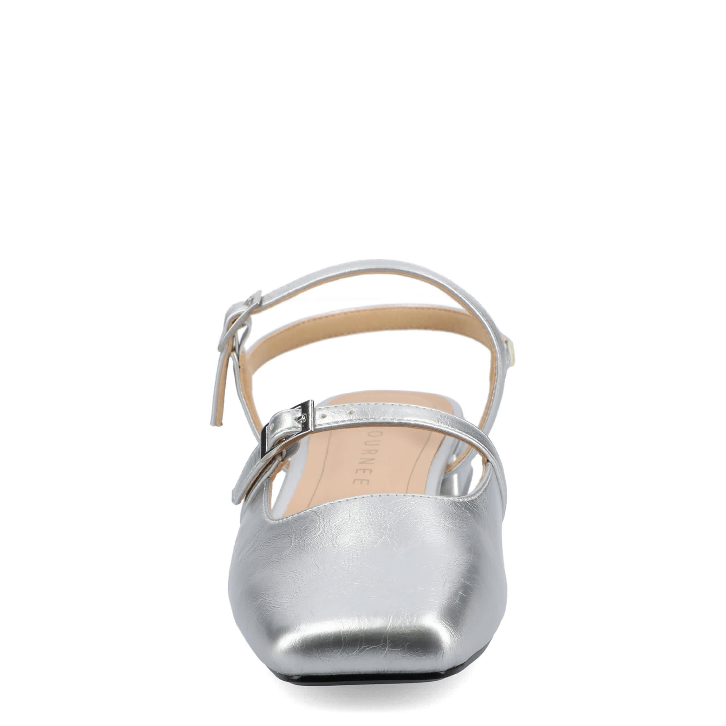 JOURNEE COLLECTION-WOMENS GRETCHENN FLAT-SILVER & 