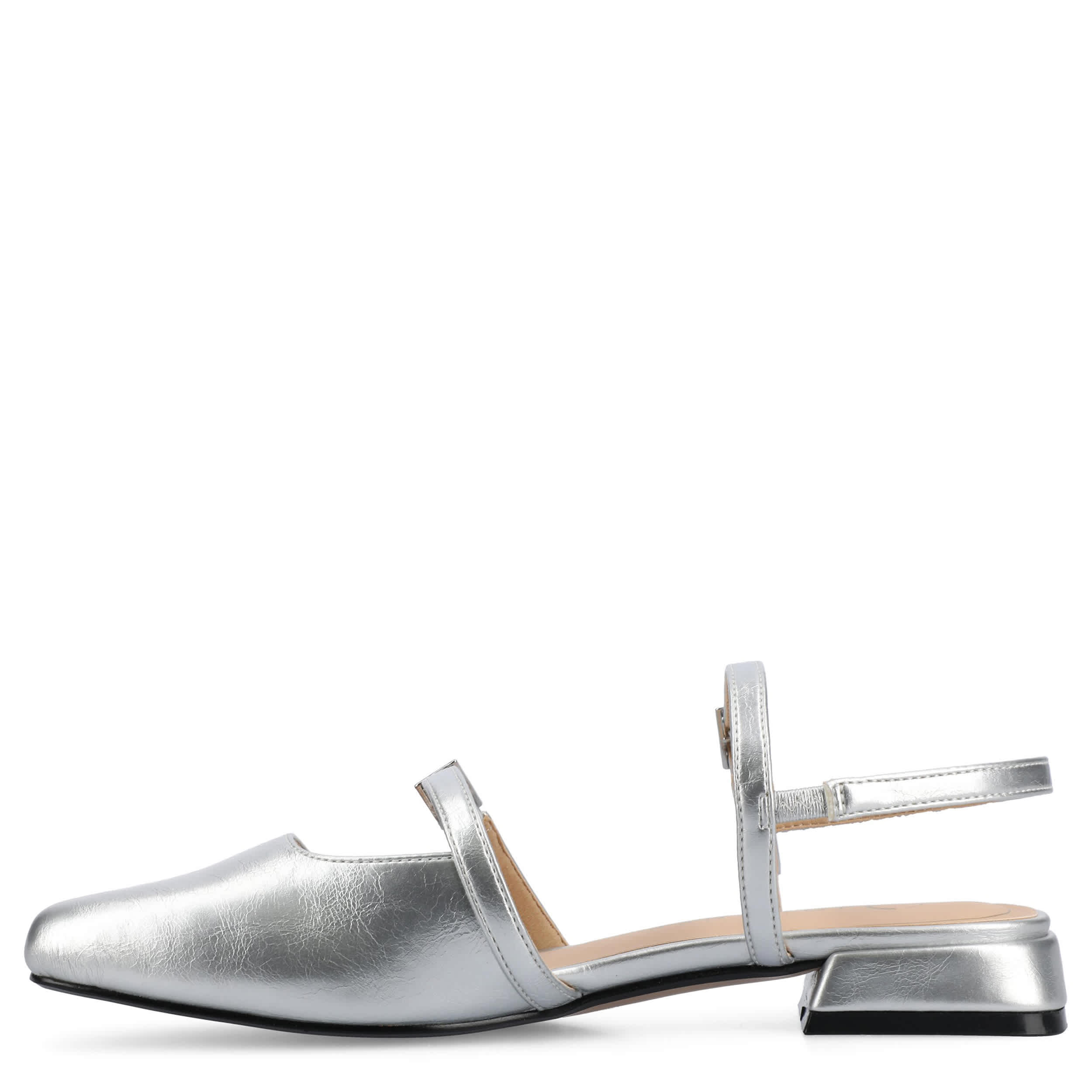 JOURNEE COLLECTION-WOMENS GRETCHENN FLAT-SILVER & 