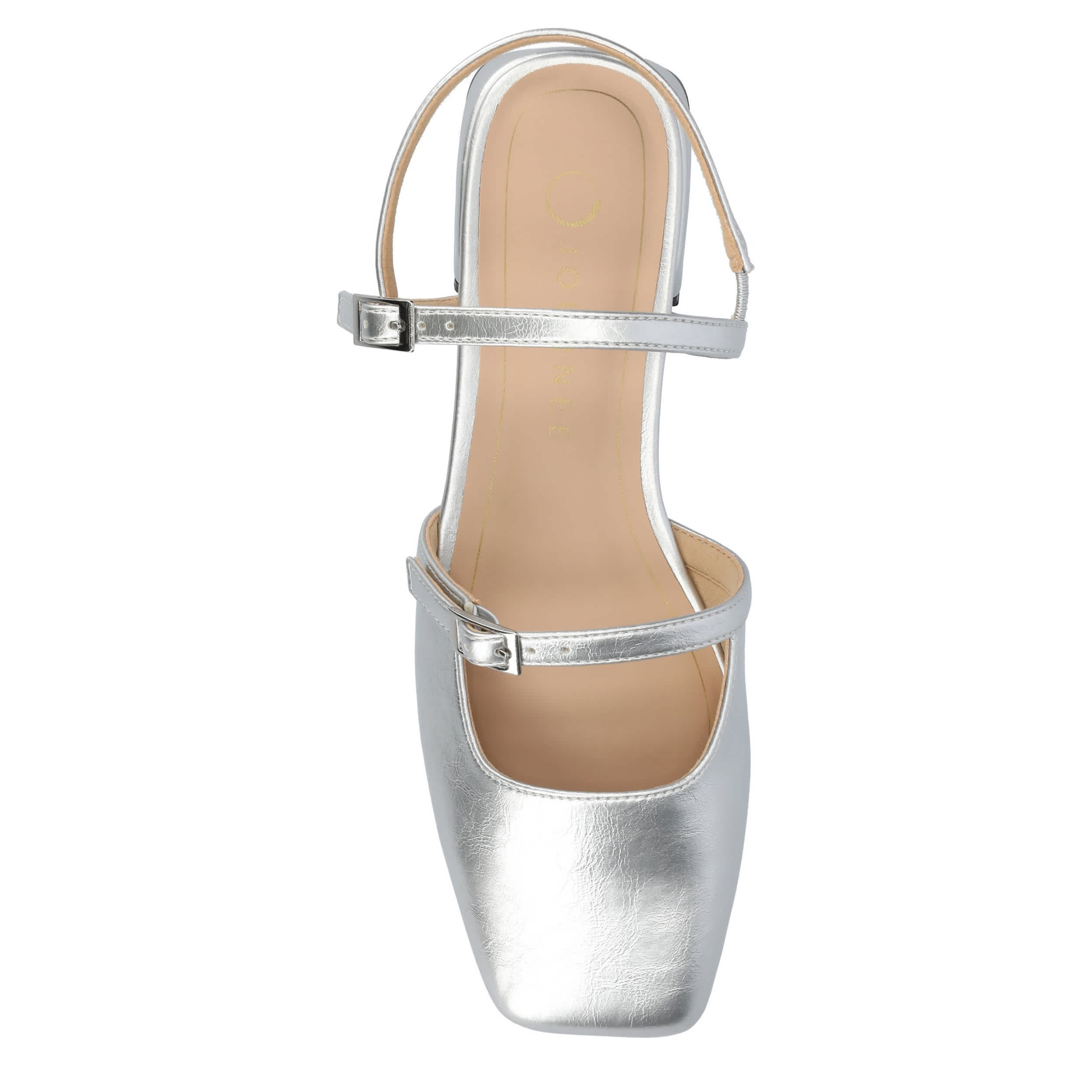 JOURNEE COLLECTION-WOMENS GRETCHENN FLAT-SILVER & 