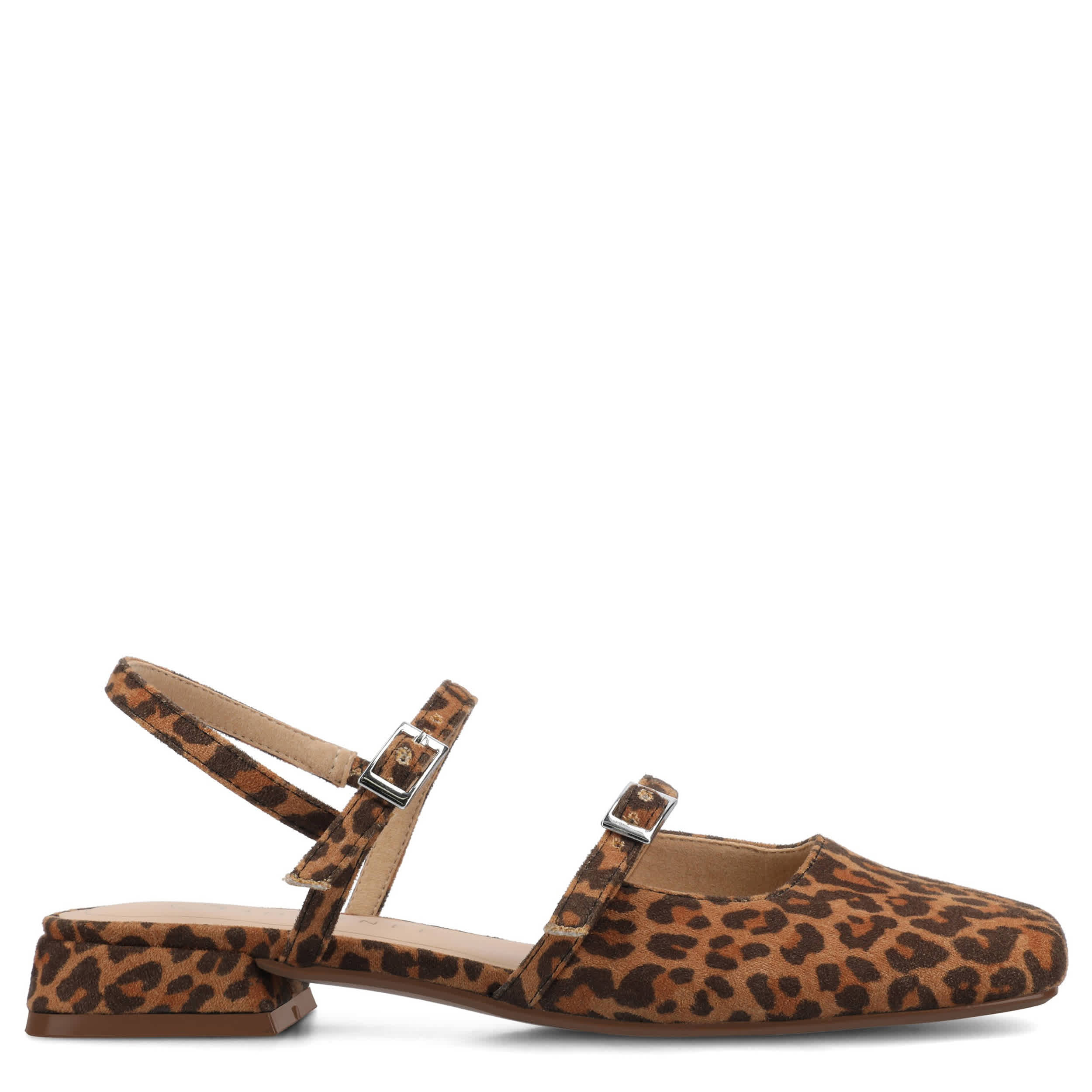 JOURNEE COLLECTION-WOMENS GRETCHENN FLAT-LEOPARD & CAMEL