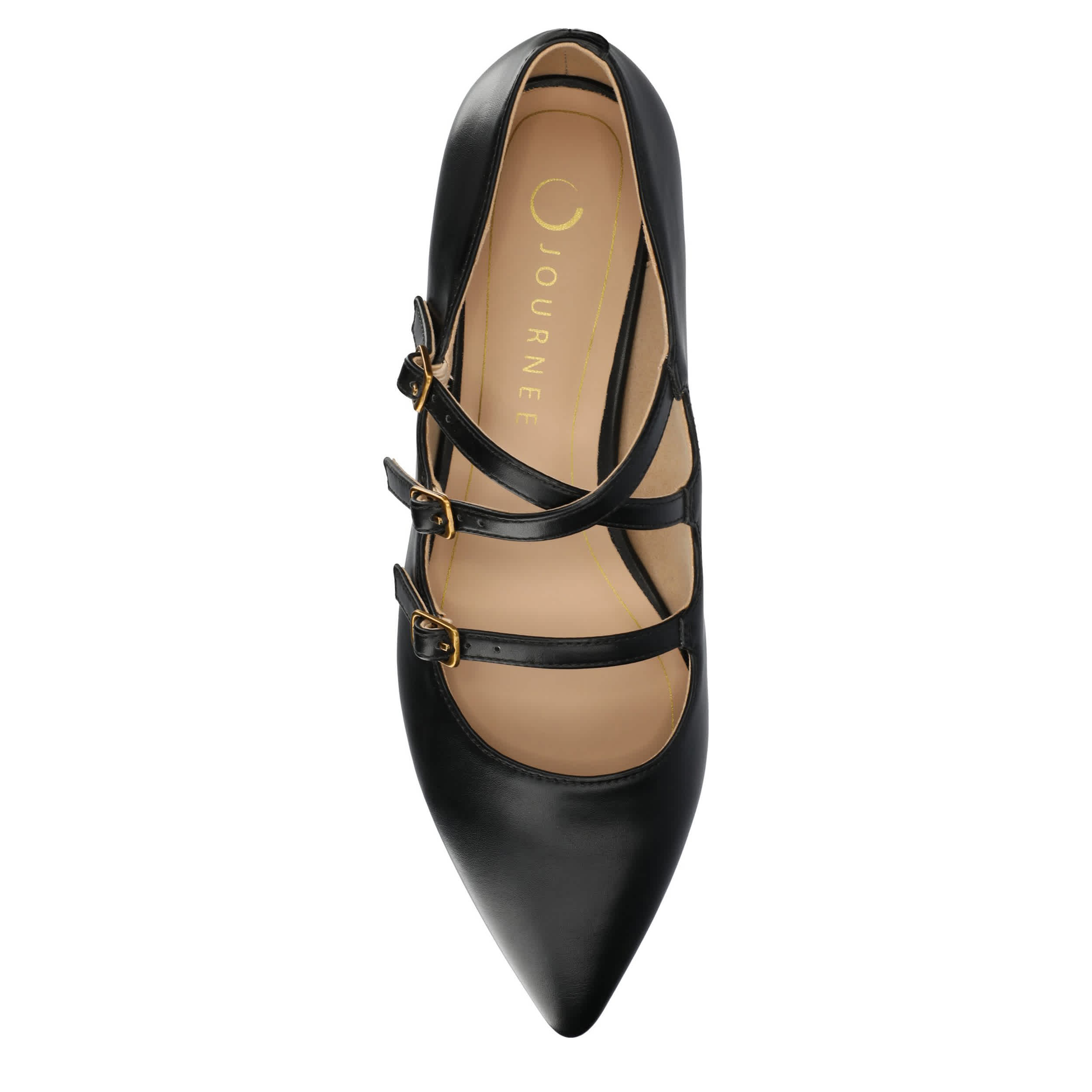 JOURNEE COLLECTION-WOMENS GRETAL FLAT-BLACK & 