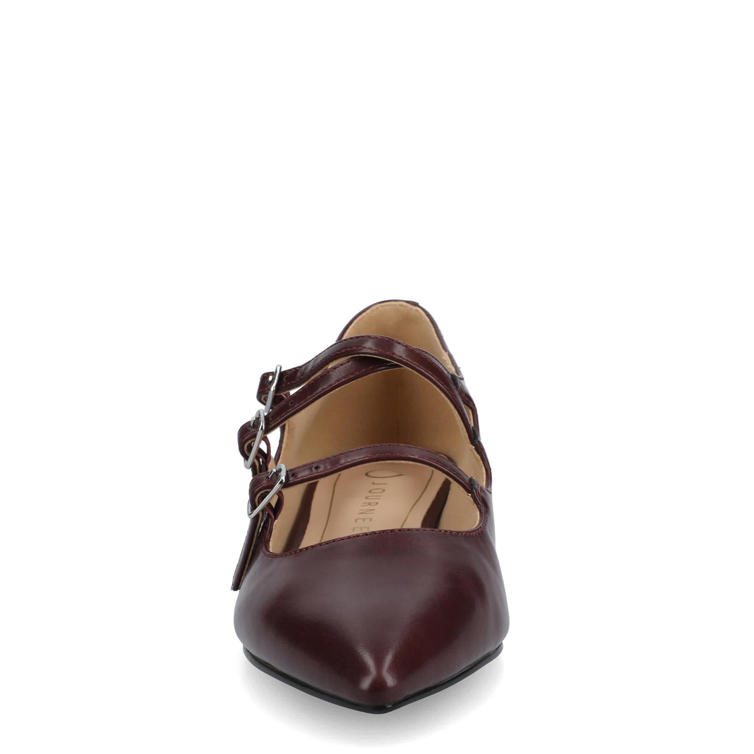 JOURNEE COLLECTION-WOMENS GRETAL FLAT-BURGUNDY & 