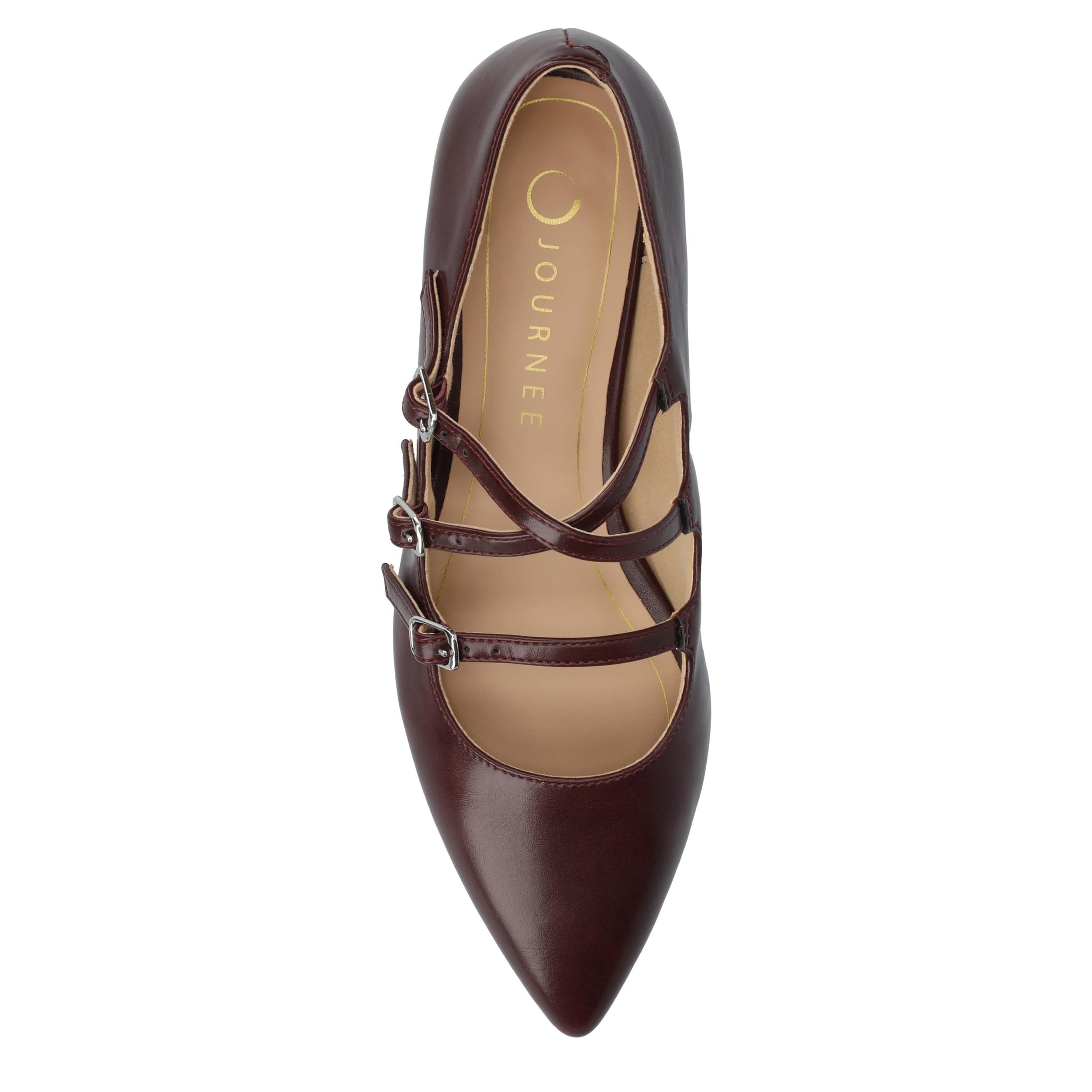 JOURNEE COLLECTION-WOMENS GRETAL FLAT-BURGUNDY & 