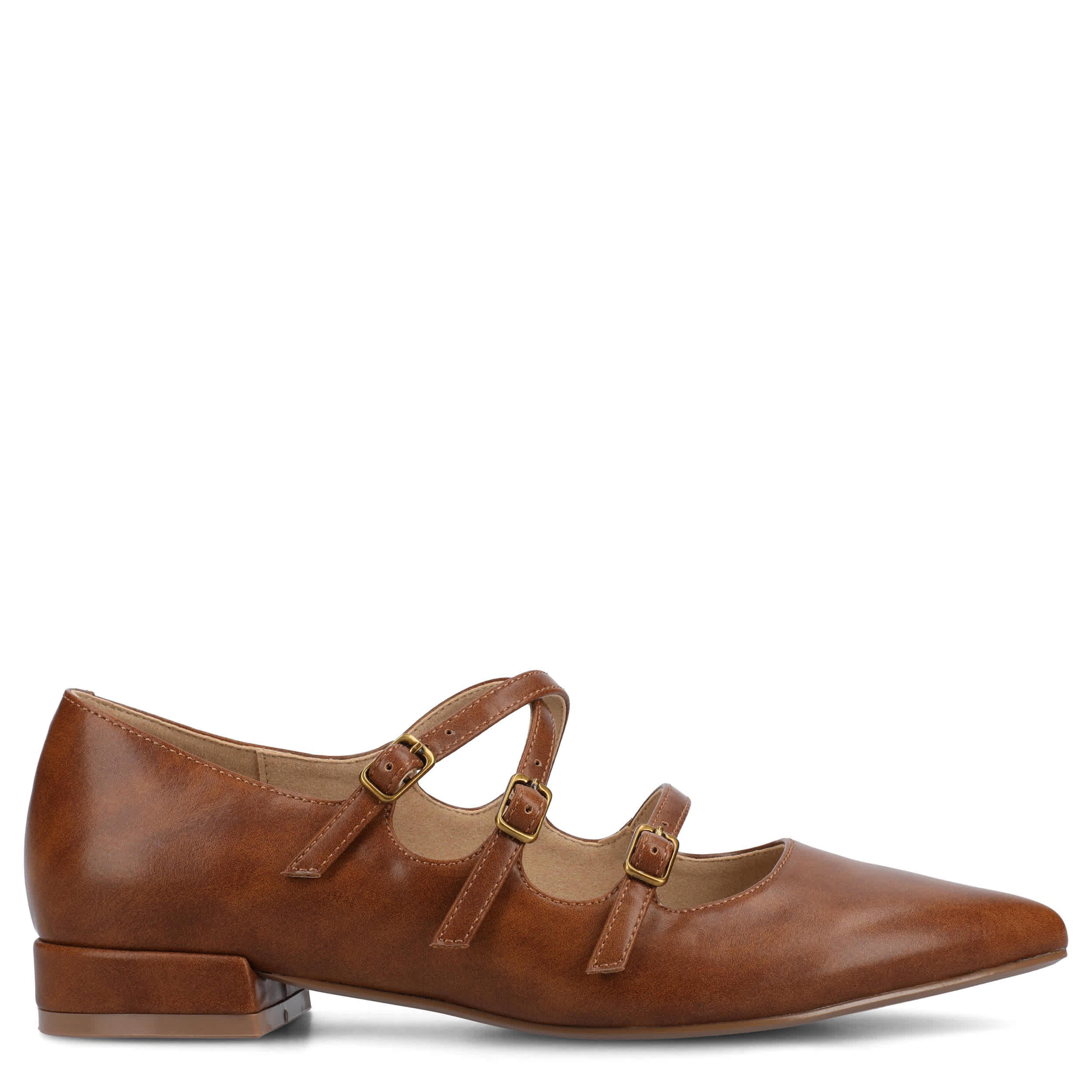 JOURNEE COLLECTION-WOMENS GRETAL FLAT-COGNAC & 