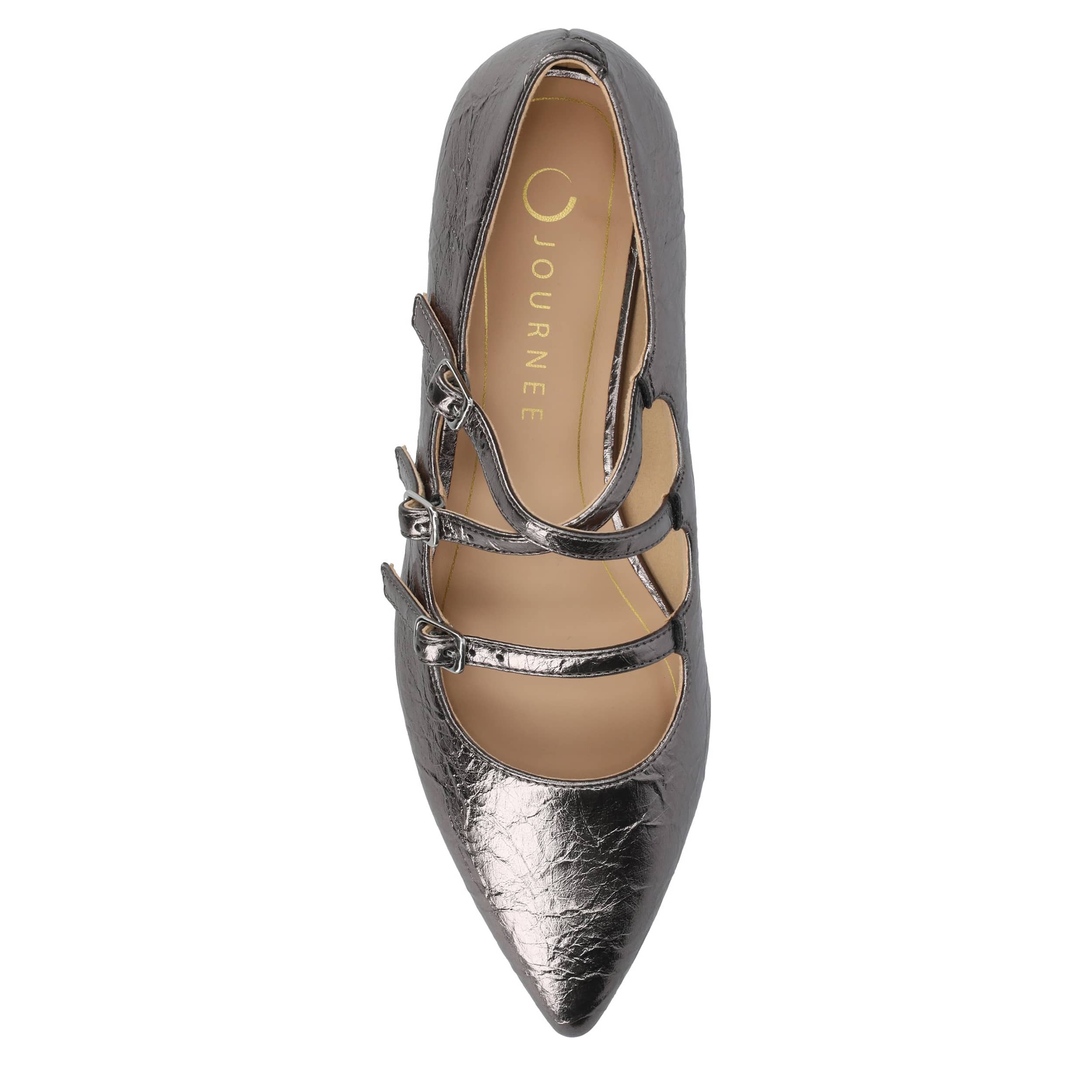 JOURNEE COLLECTION-WOMENS GRETAL FLAT-PEWTER & 