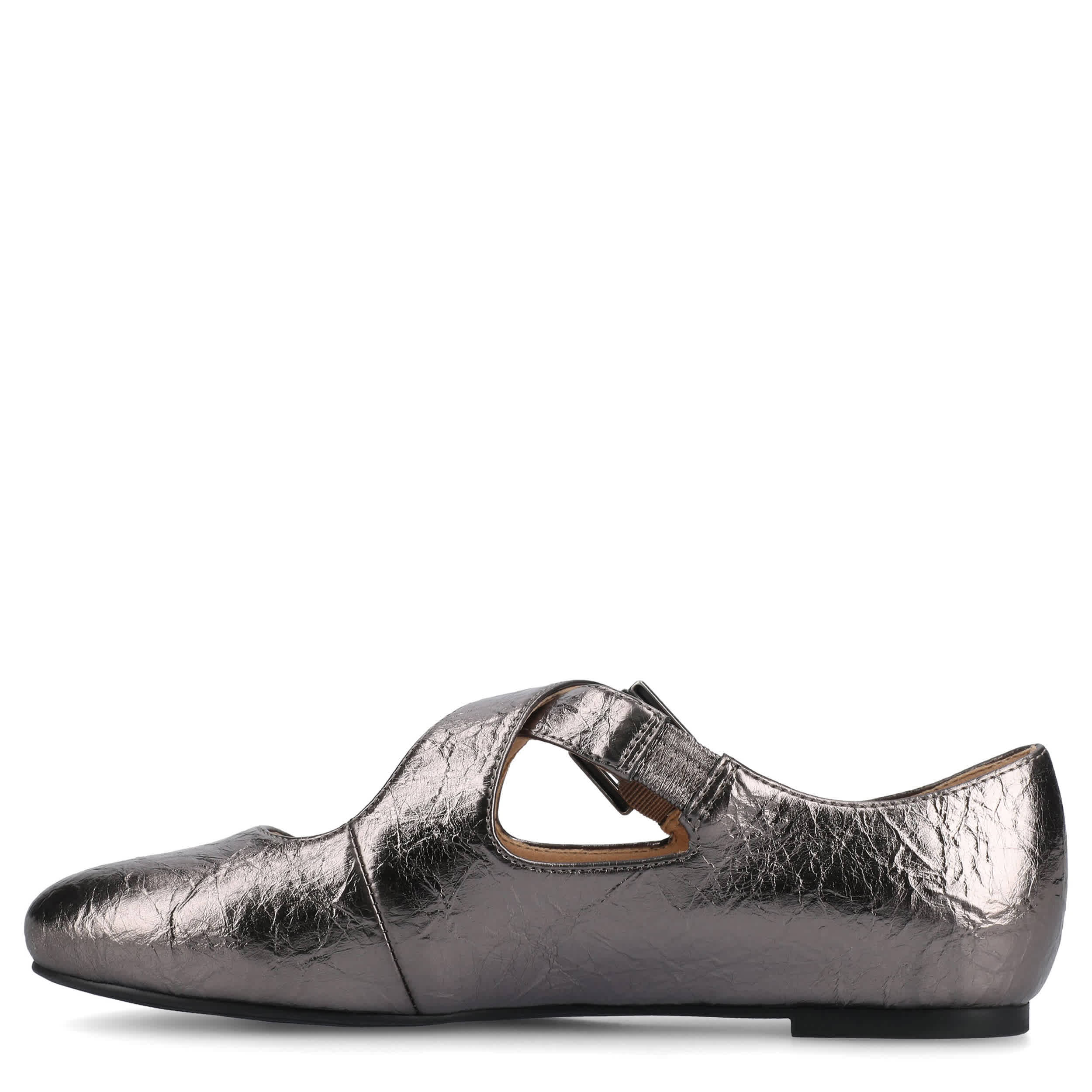 JOURNEE COLLECTION-WOMENS IVANNA FLAT-PEWTER & 