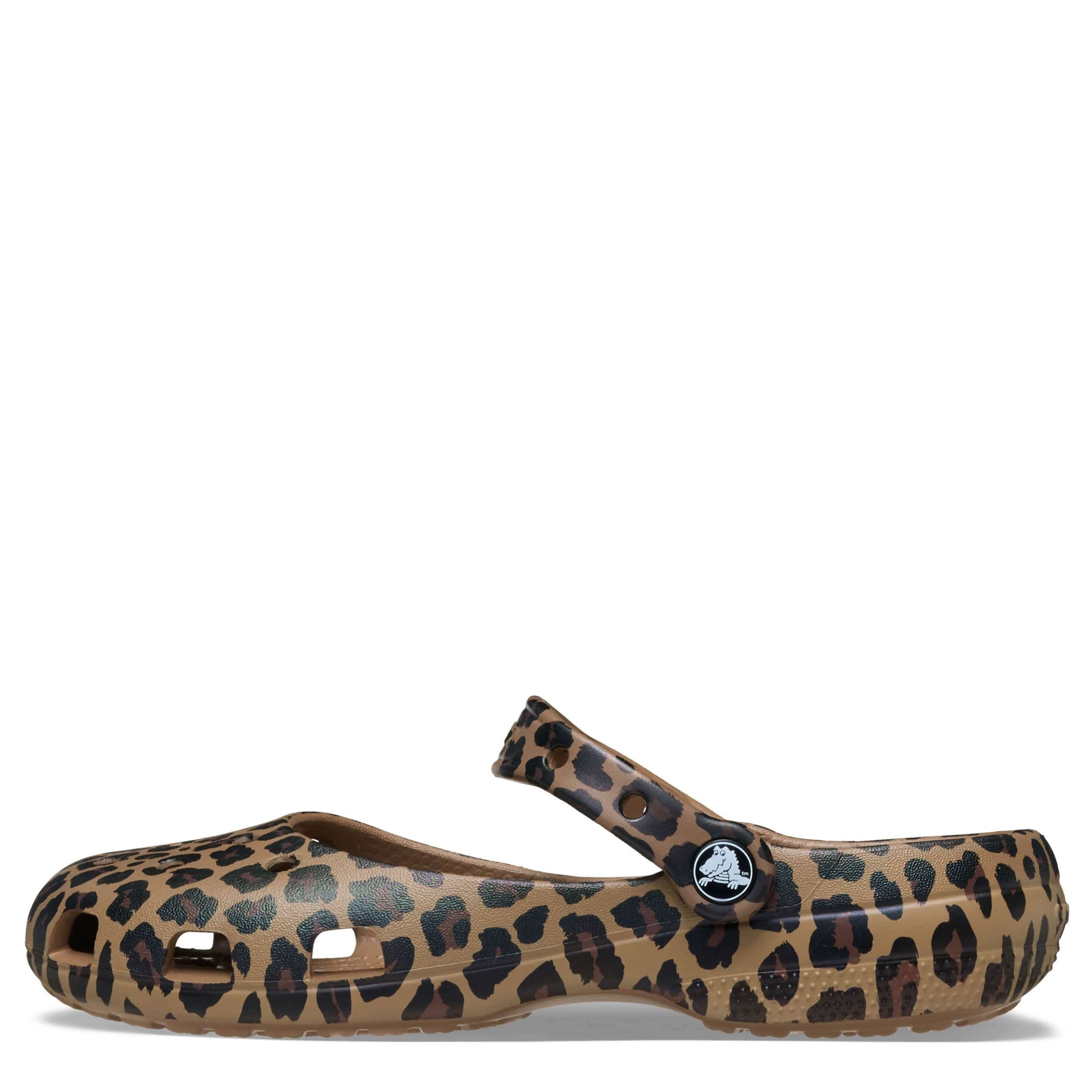 CROCS-WOMENS CLASSIC BALLET CLOG-LEOPARD & 