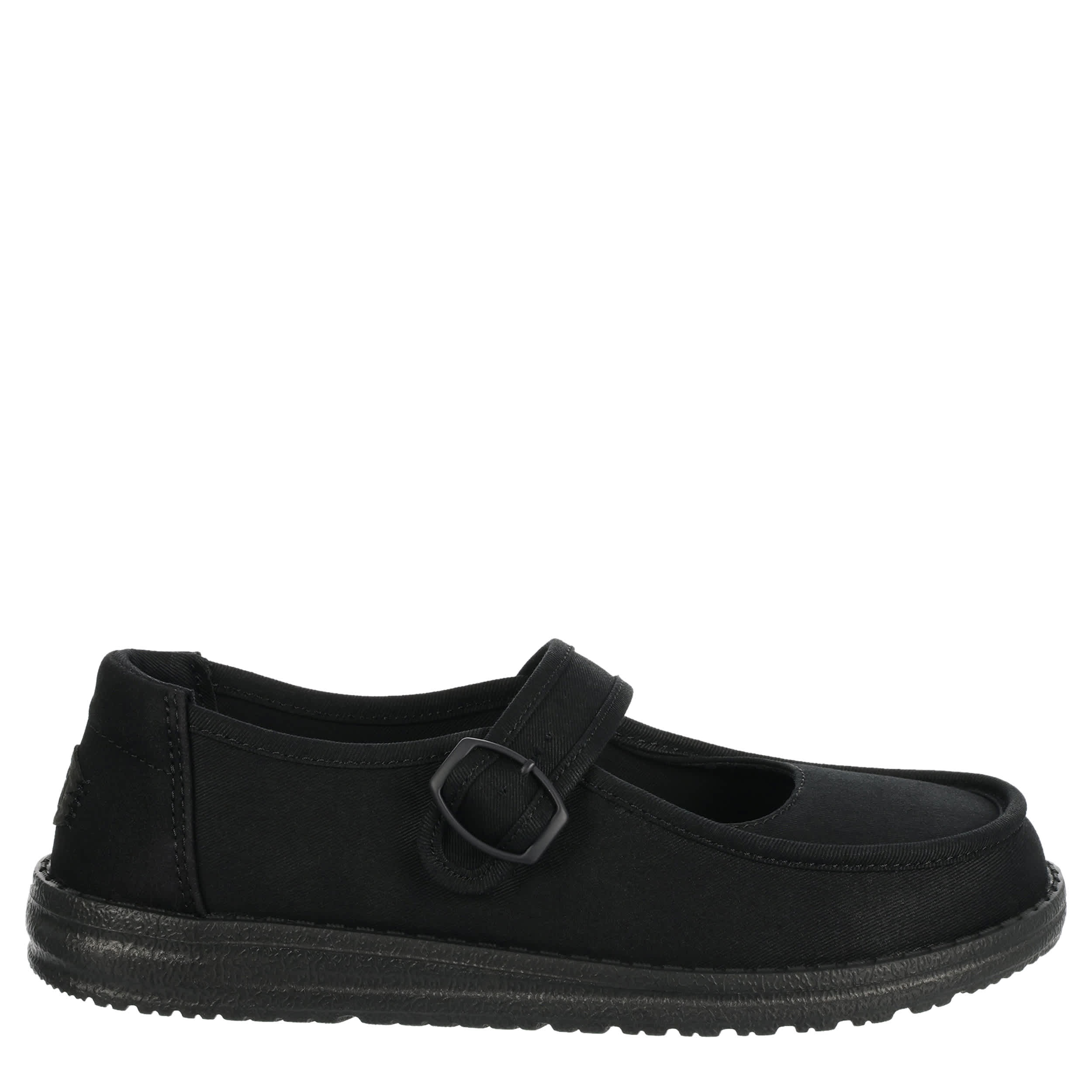 HEYDUDE-WOMENS WENDY JANE MONO SLIP ON SNEAKER-BLACK & BLACK
