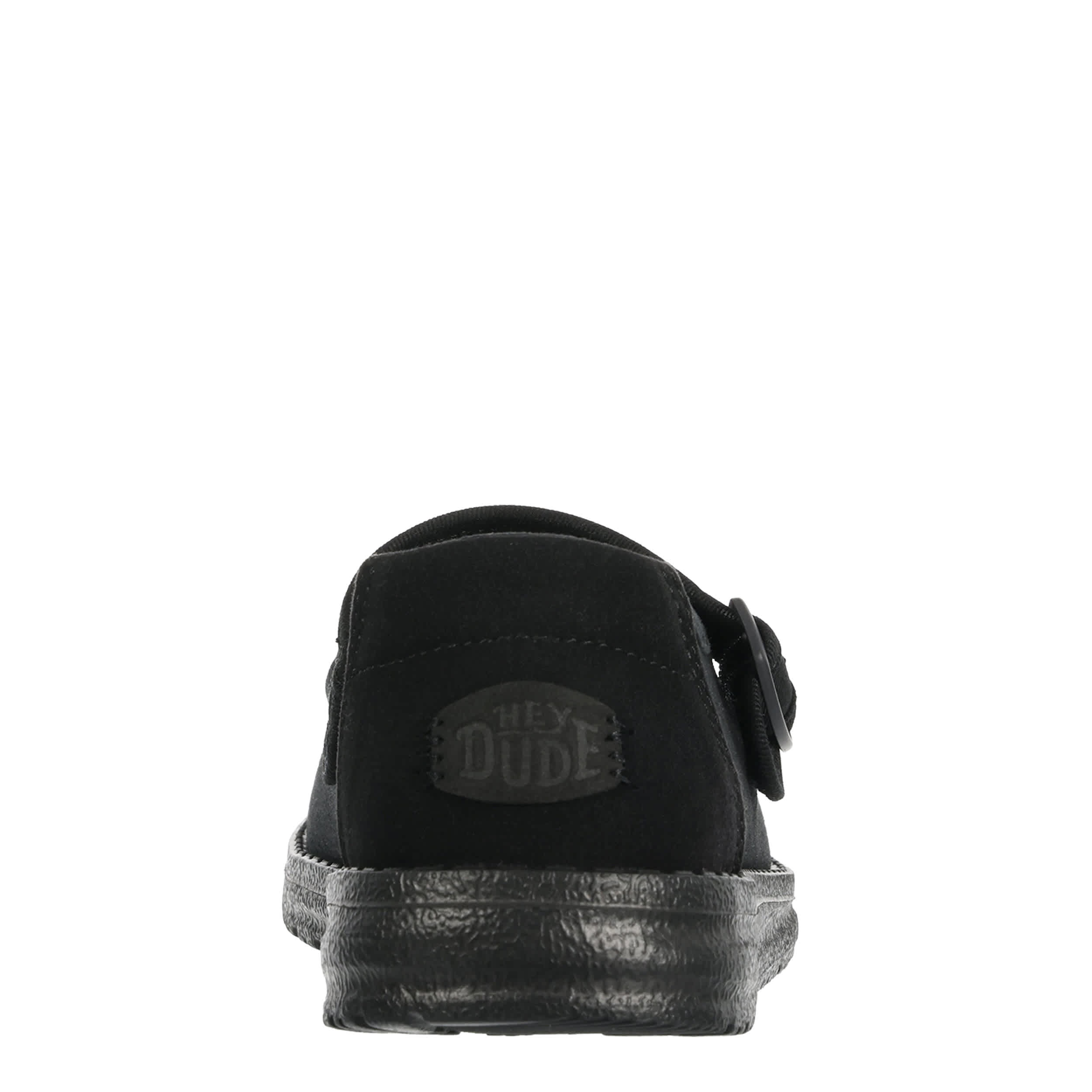 HEYDUDE-WOMENS WENDY JANE MONO SLIP ON SNEAKER-BLACK & BLACK