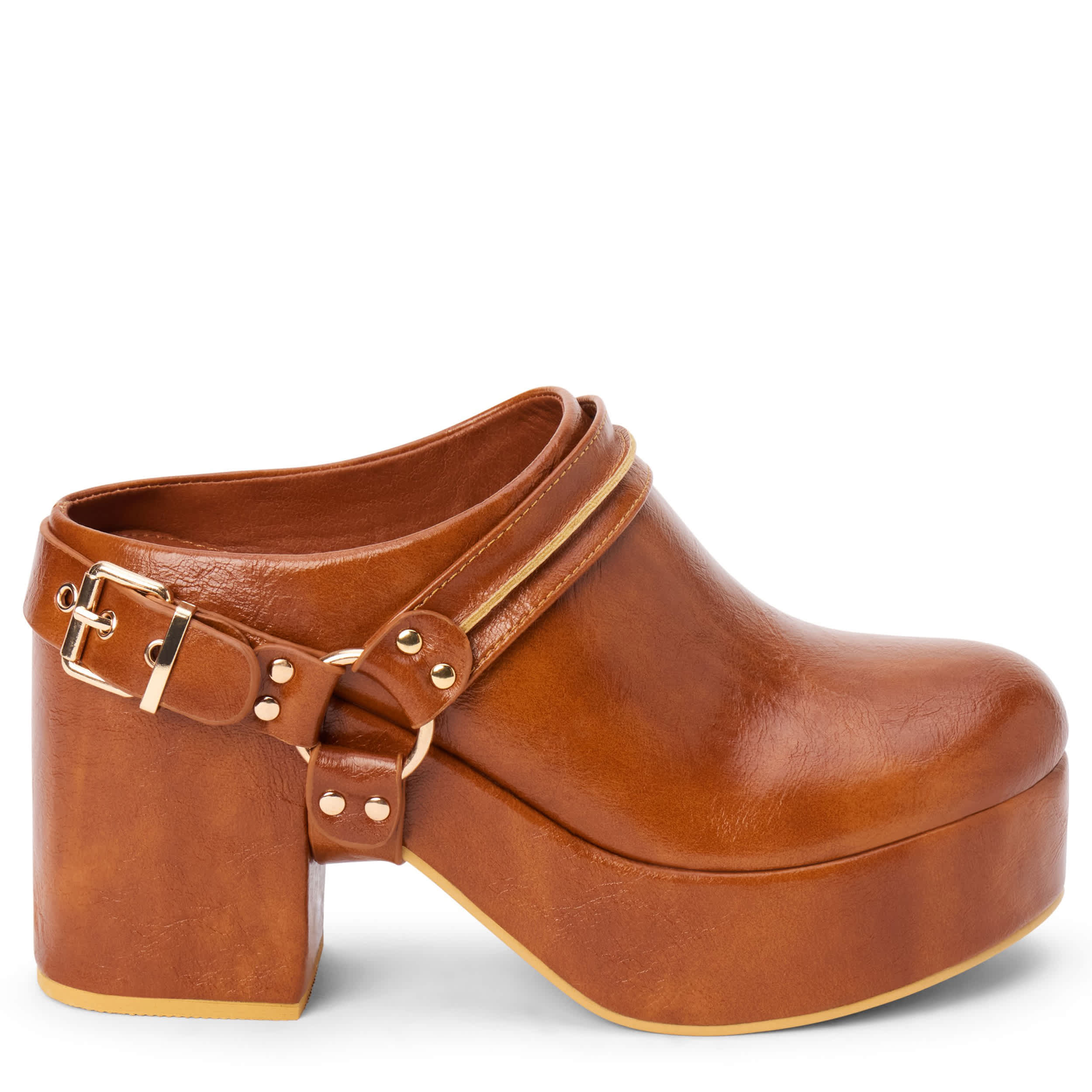 BEACH-WOMENS SAWYER PLATFORM CLOG-COGNAC & 