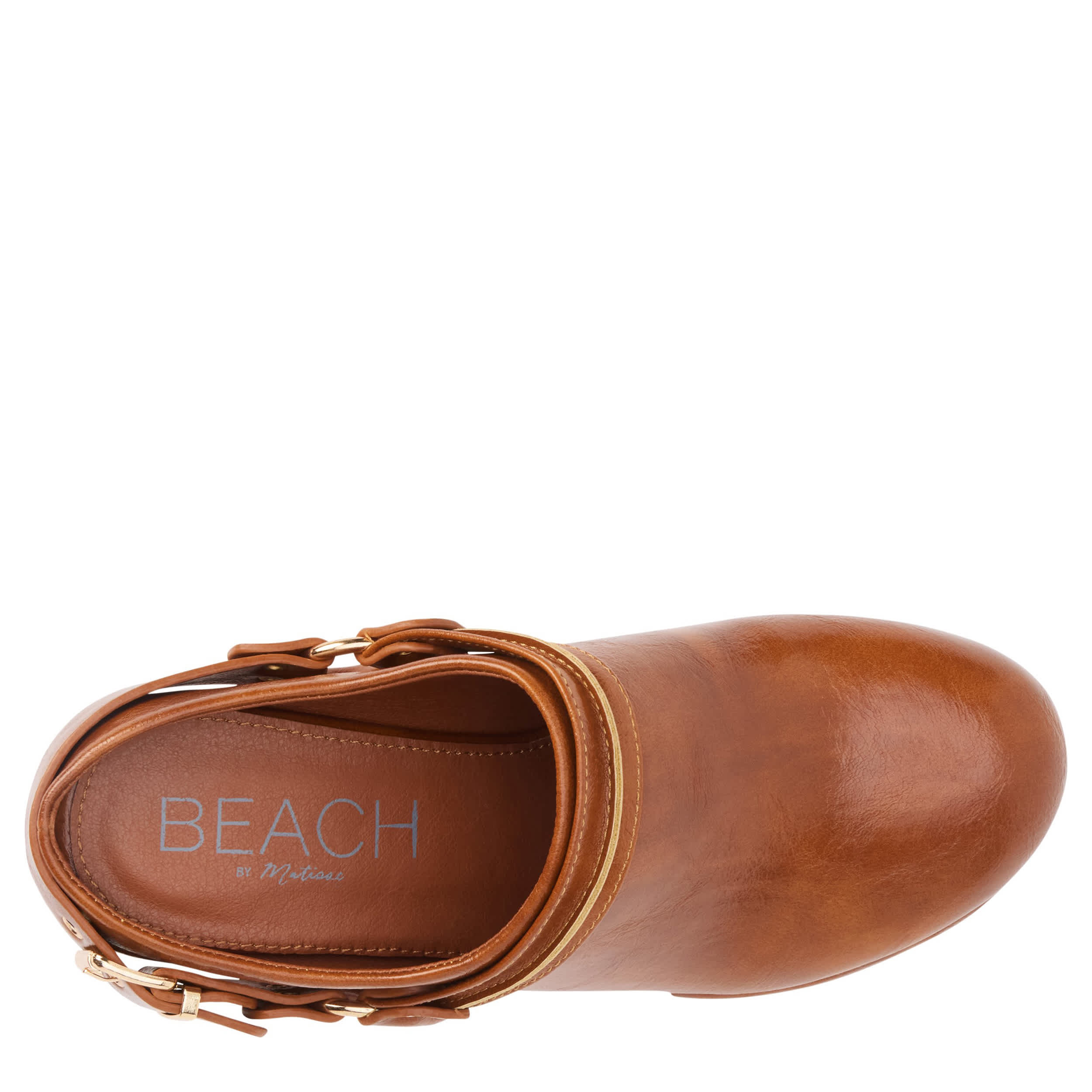 BEACH-WOMENS SAWYER PLATFORM CLOG-COGNAC & 