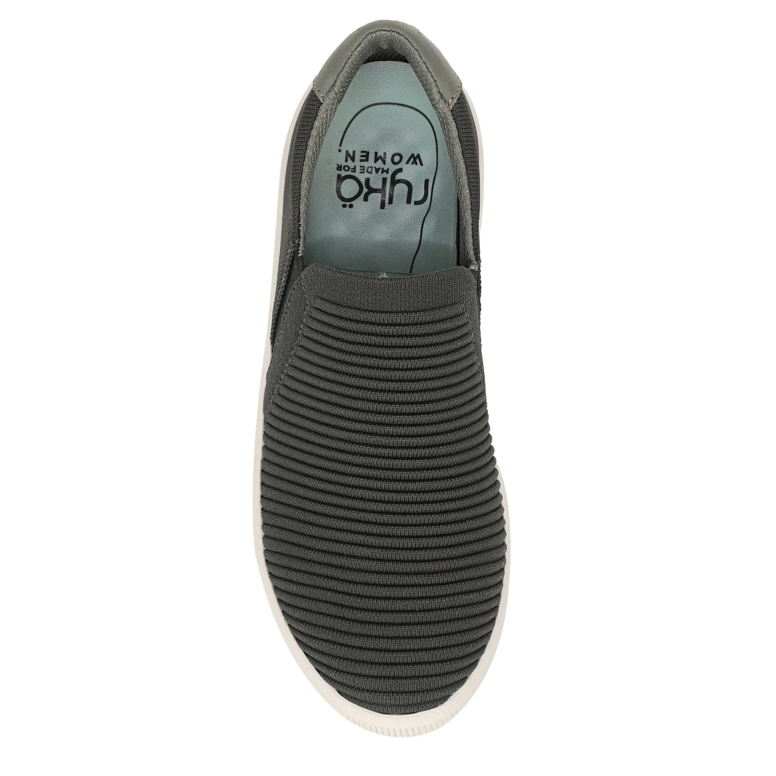 RYKA-WOMENS VIV EASE SLIP ON SNEAKER-DARK GREEN & 