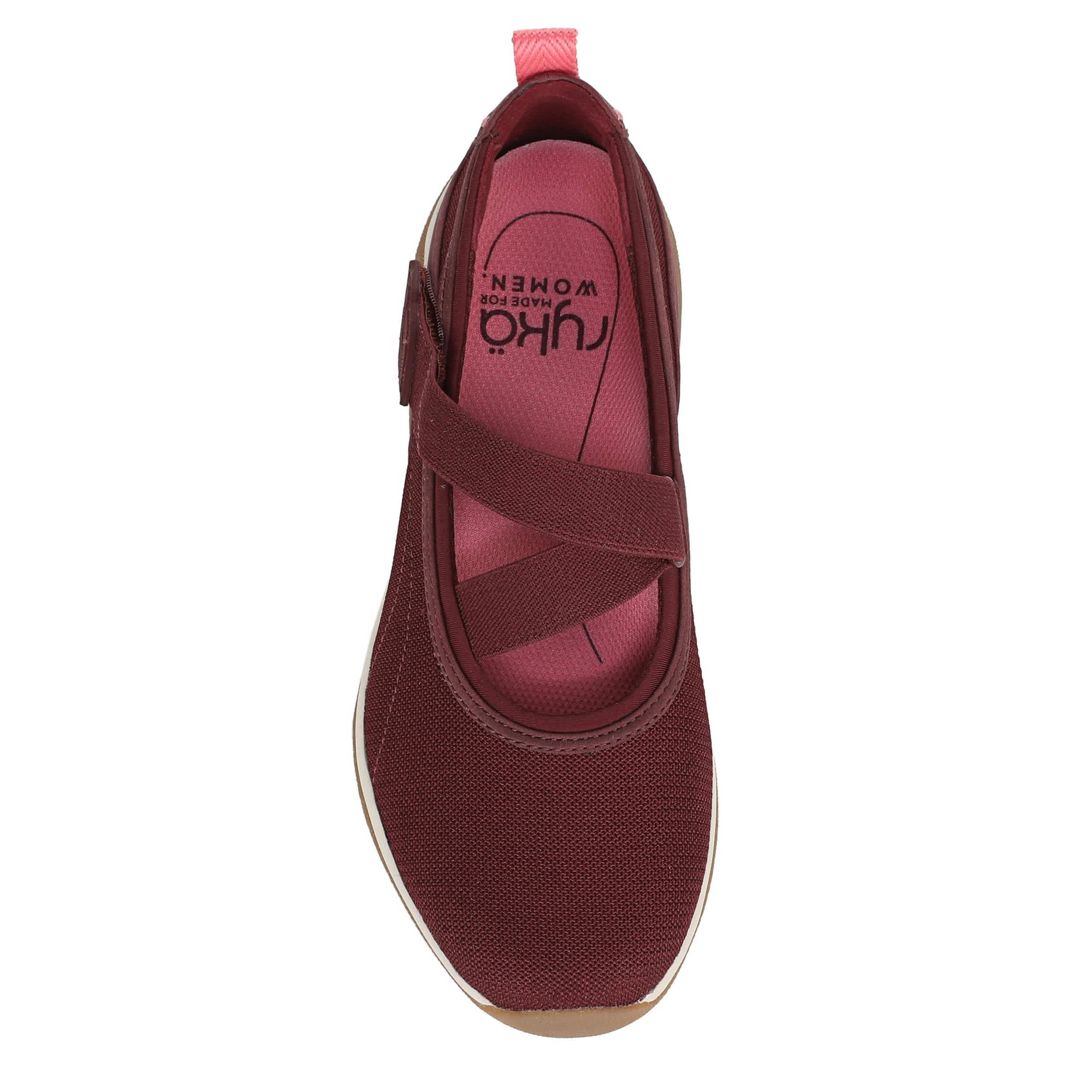 RYKA-WOMENS ERA MARY JANE SLIP ON SNEAKER-DARK RED & 