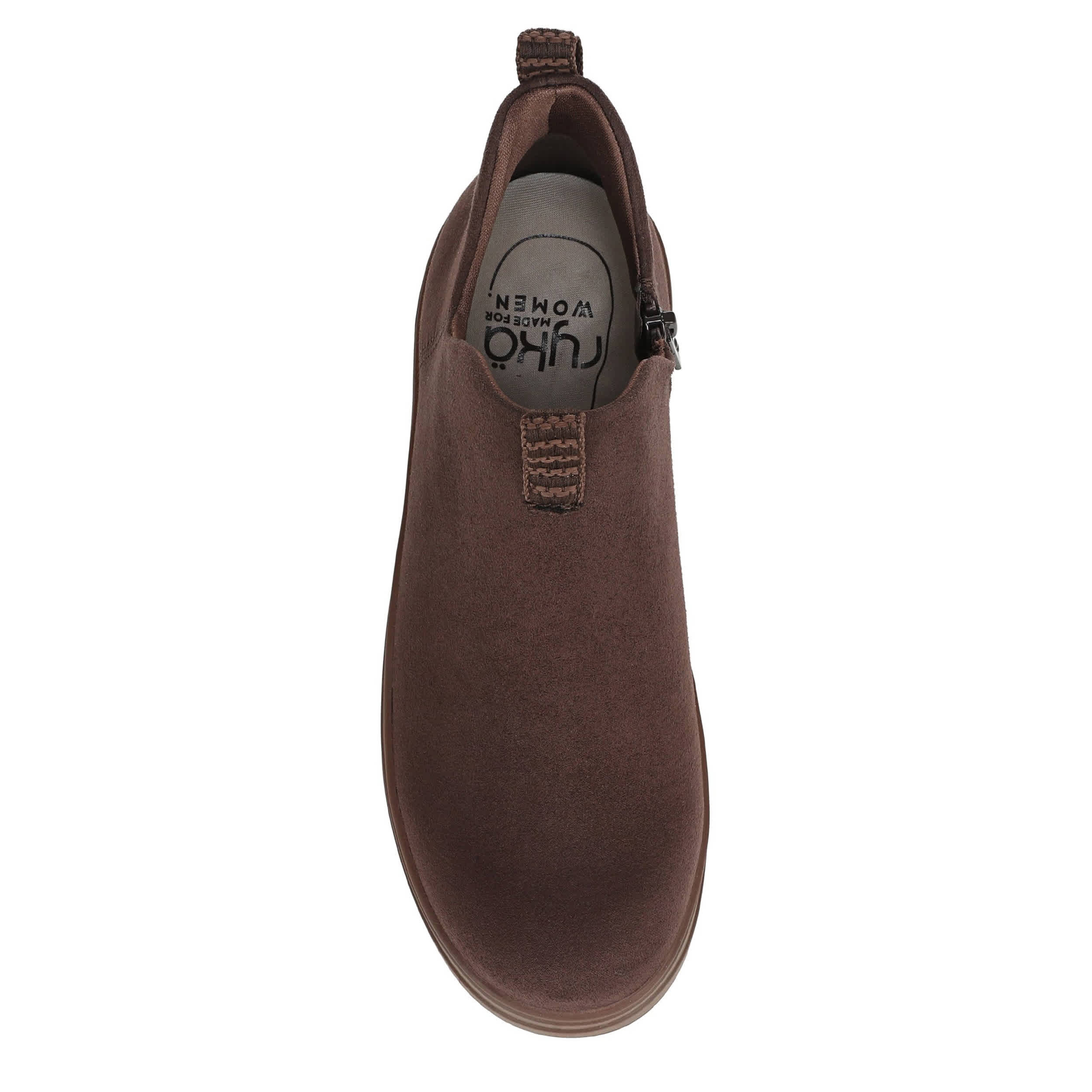 RYKA-WOMENS VIVIE SLIP ON SNEAKER-DARK BROWN & 
