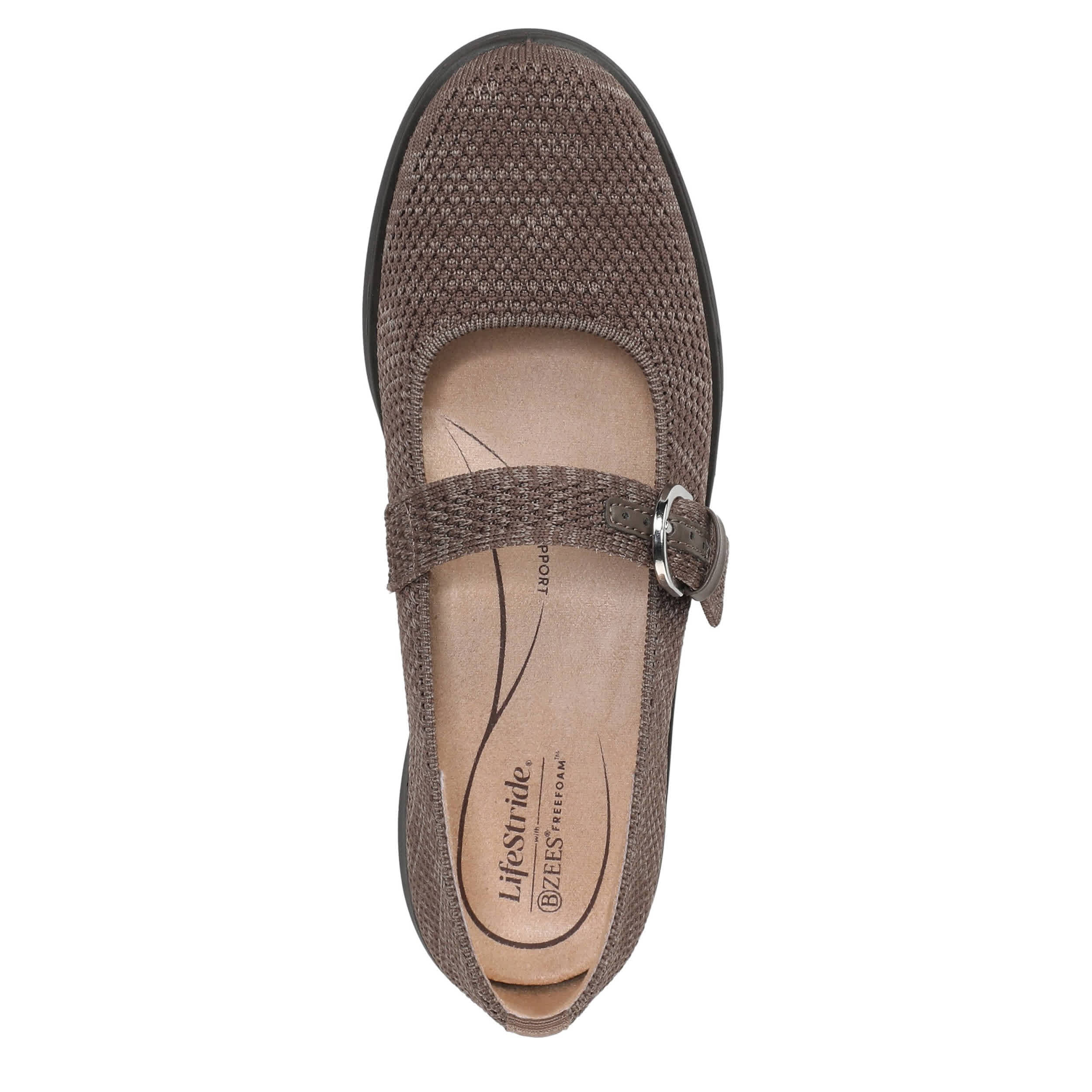 LIFESTRIDE-WOMENS NUEVO FLAT-BROWN & 