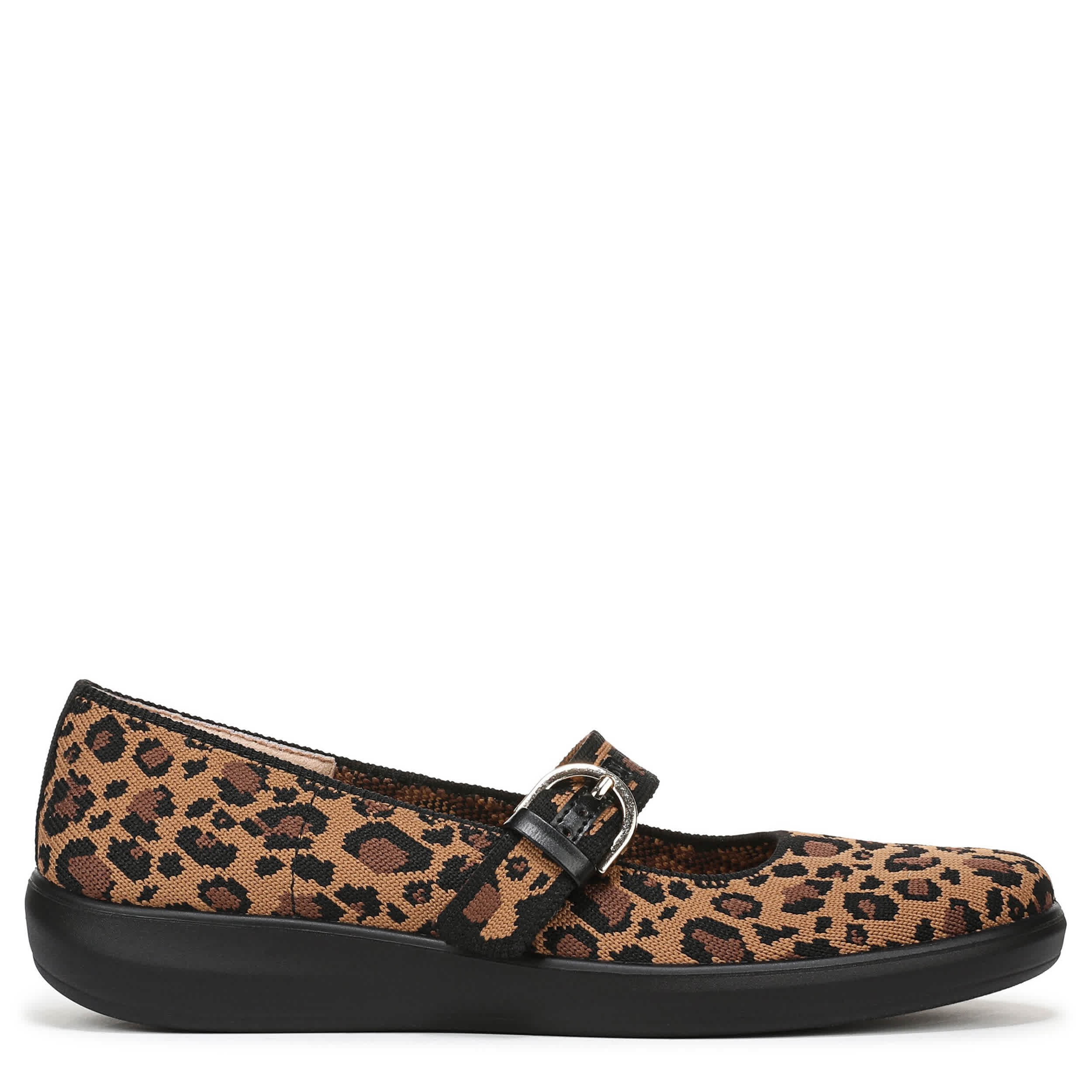 LIFESTRIDE-WOMENS NUEVO FLAT-LEOPARD & BLACK
