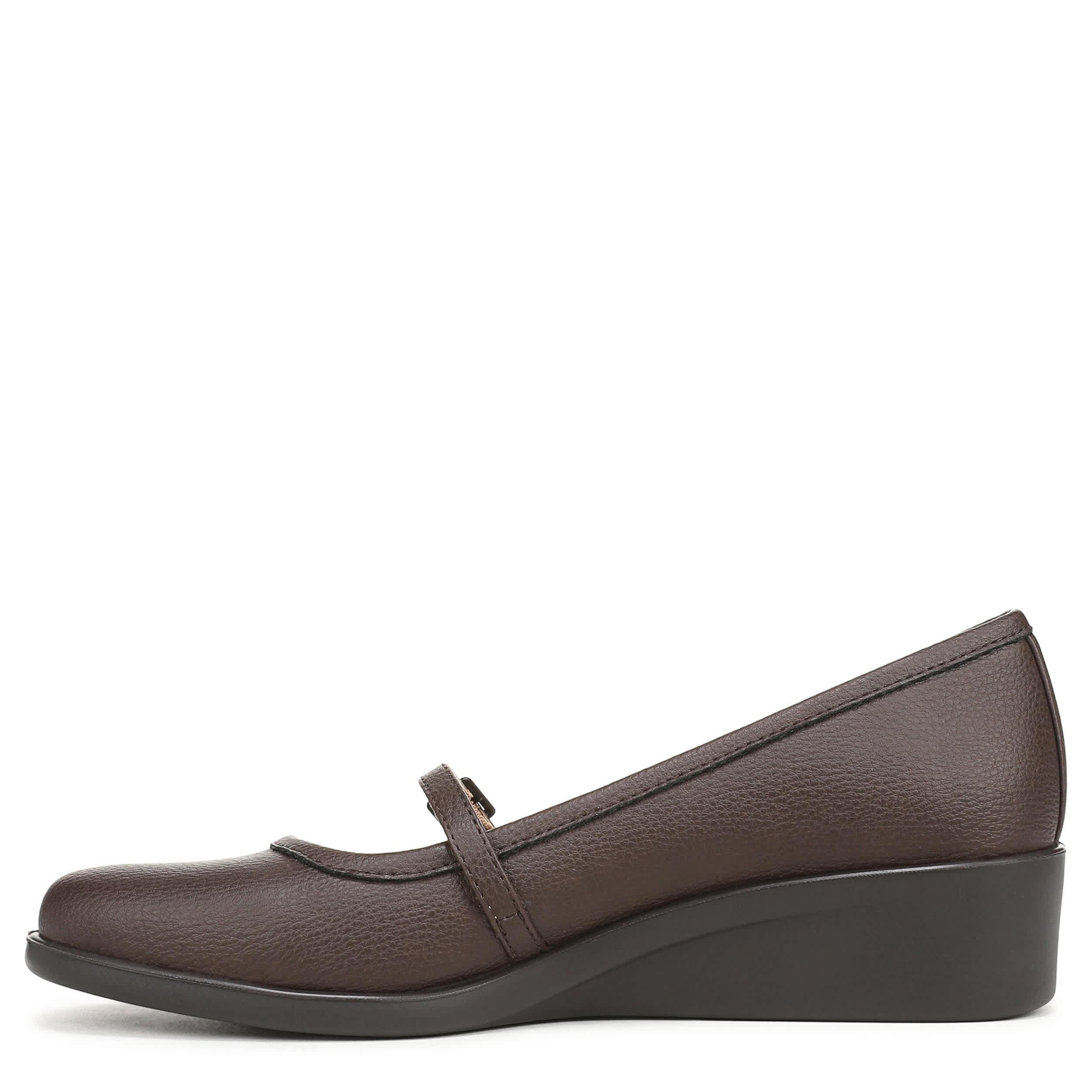 LIFESTRIDE-WOMENS JOLENE WEDGE-DARK BROWN & 