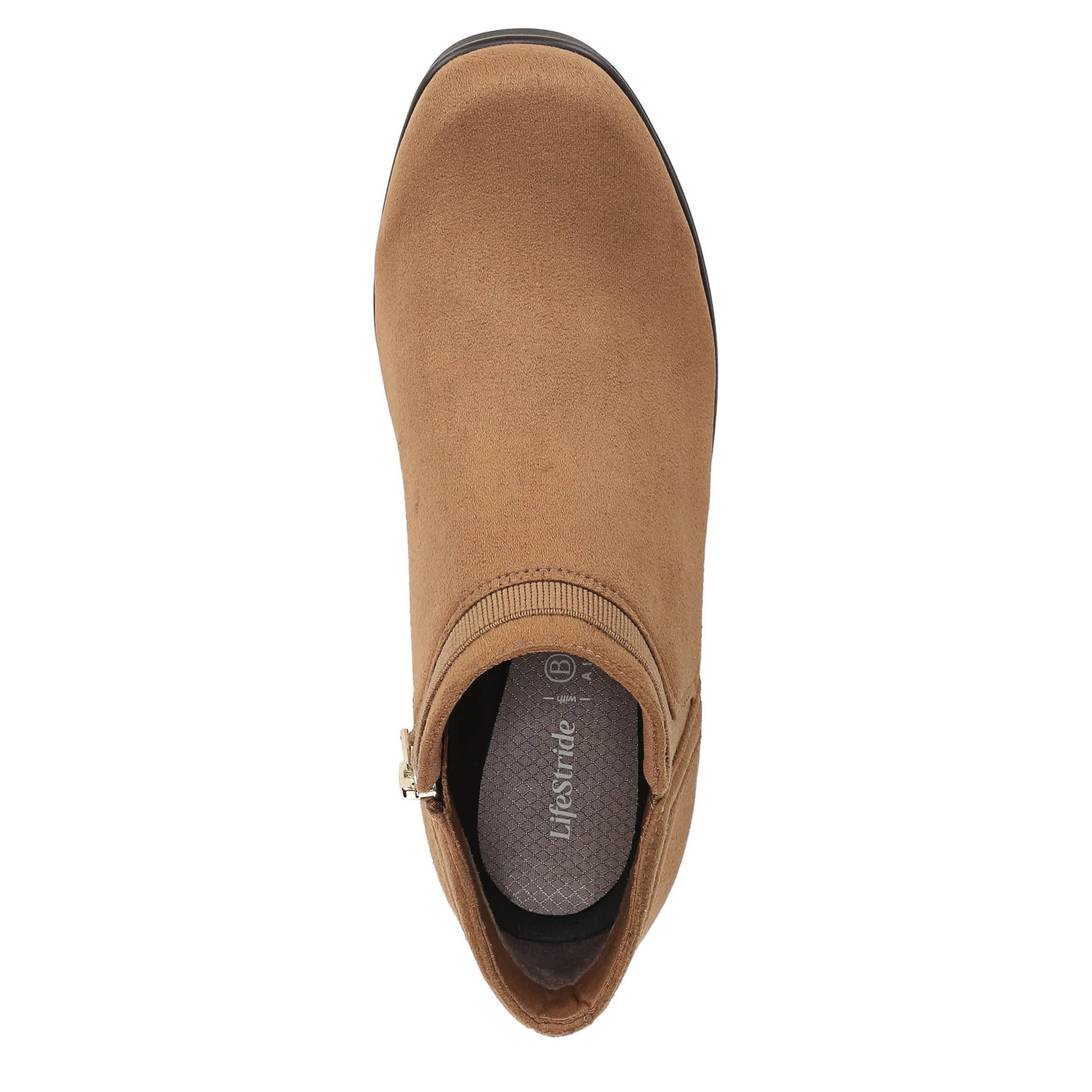 LIFESTRIDE-WOMENS FLYNN BOOTIE-DARK TAN & 