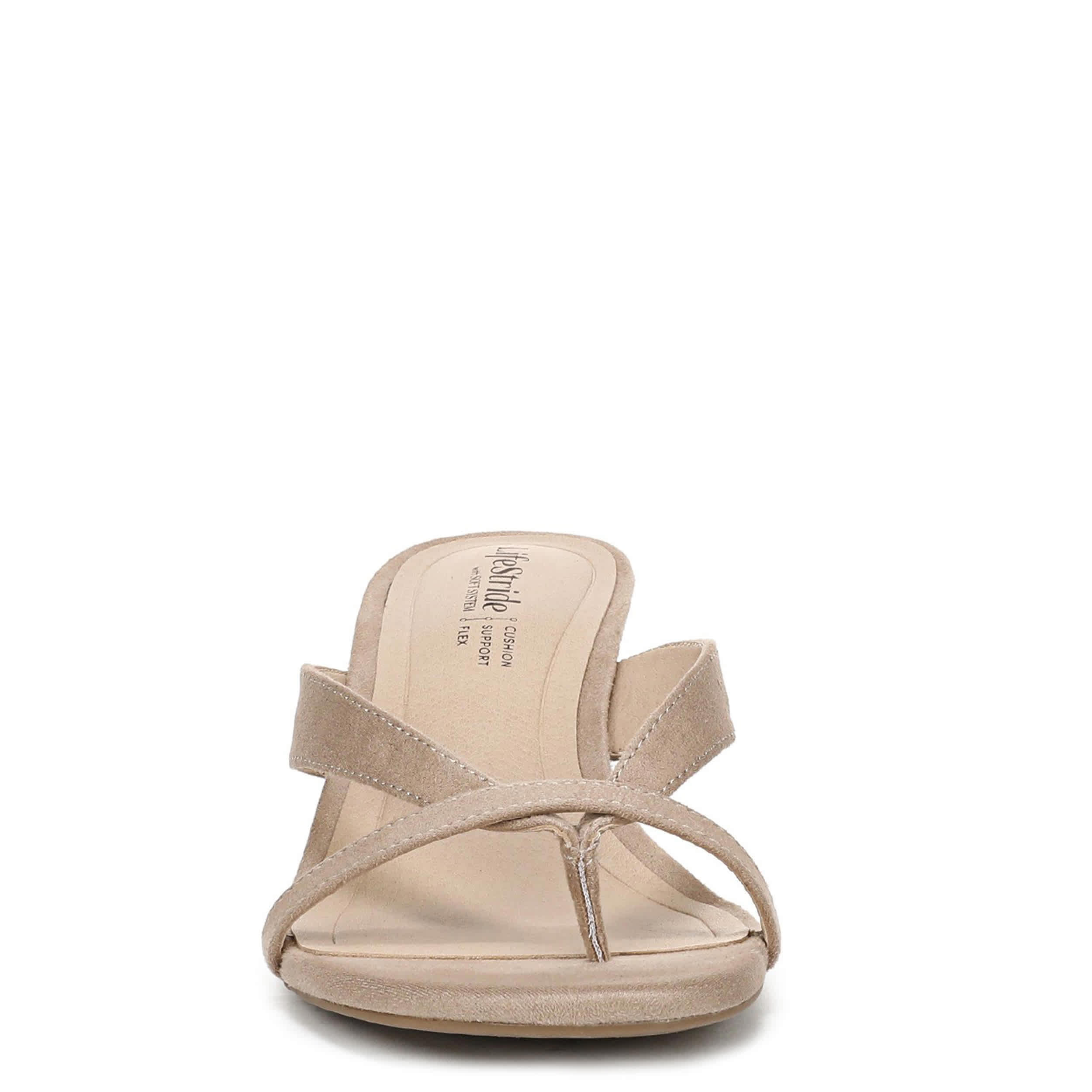 LIFESTRIDE-WOMENS NAVINE DRESS SANDAL-TAN & 