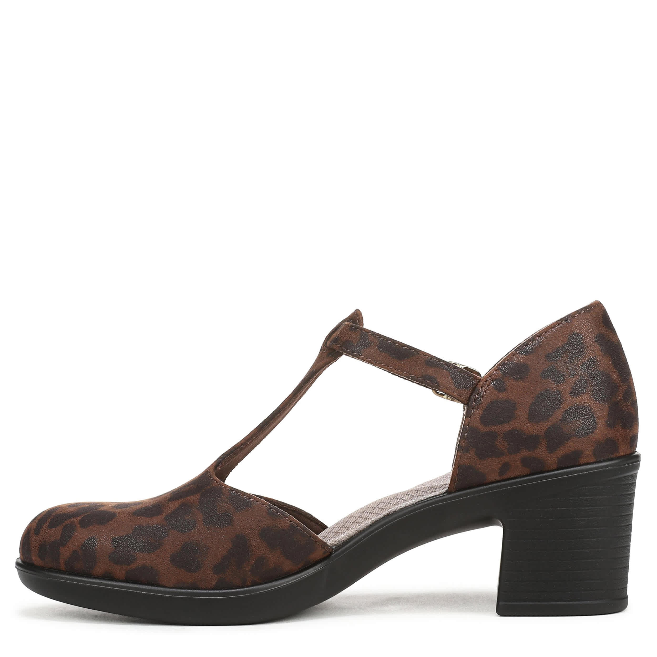 LIFESTRIDE-WOMENS LADY PUMP-BROWN & LEOPARD