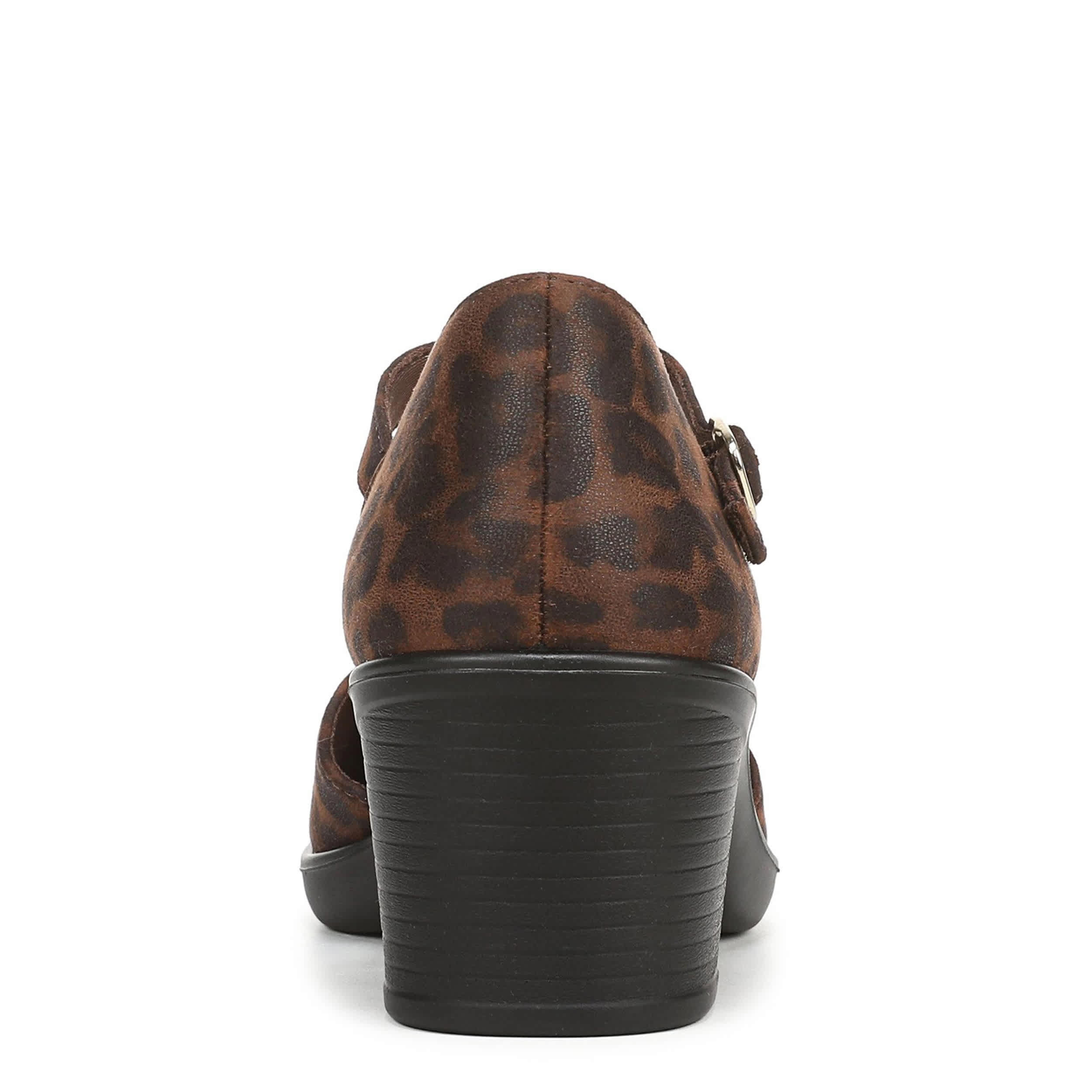 LIFESTRIDE-WOMENS LADY PUMP-BROWN & LEOPARD