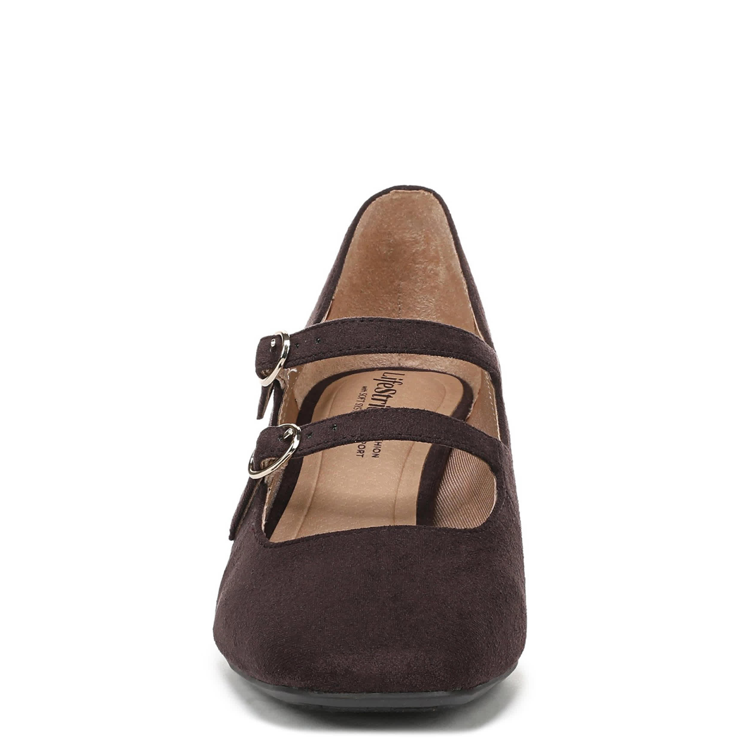 LIFESTRIDE-WOMENS CLAUDETTE PUMP-DARK BROWN & 