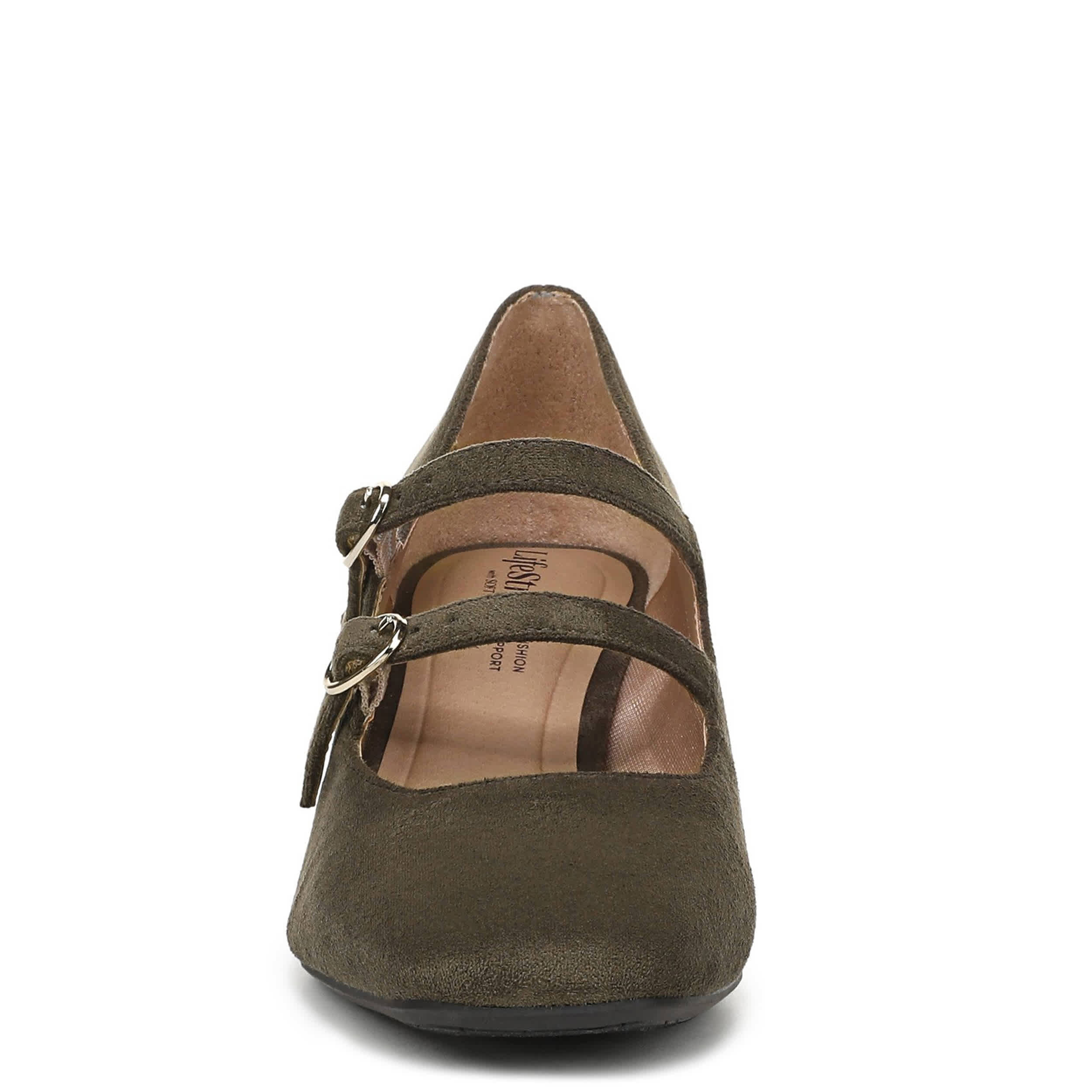 LIFESTRIDE-WOMENS CLAUDETTE PUMP-DARK GREEN & 