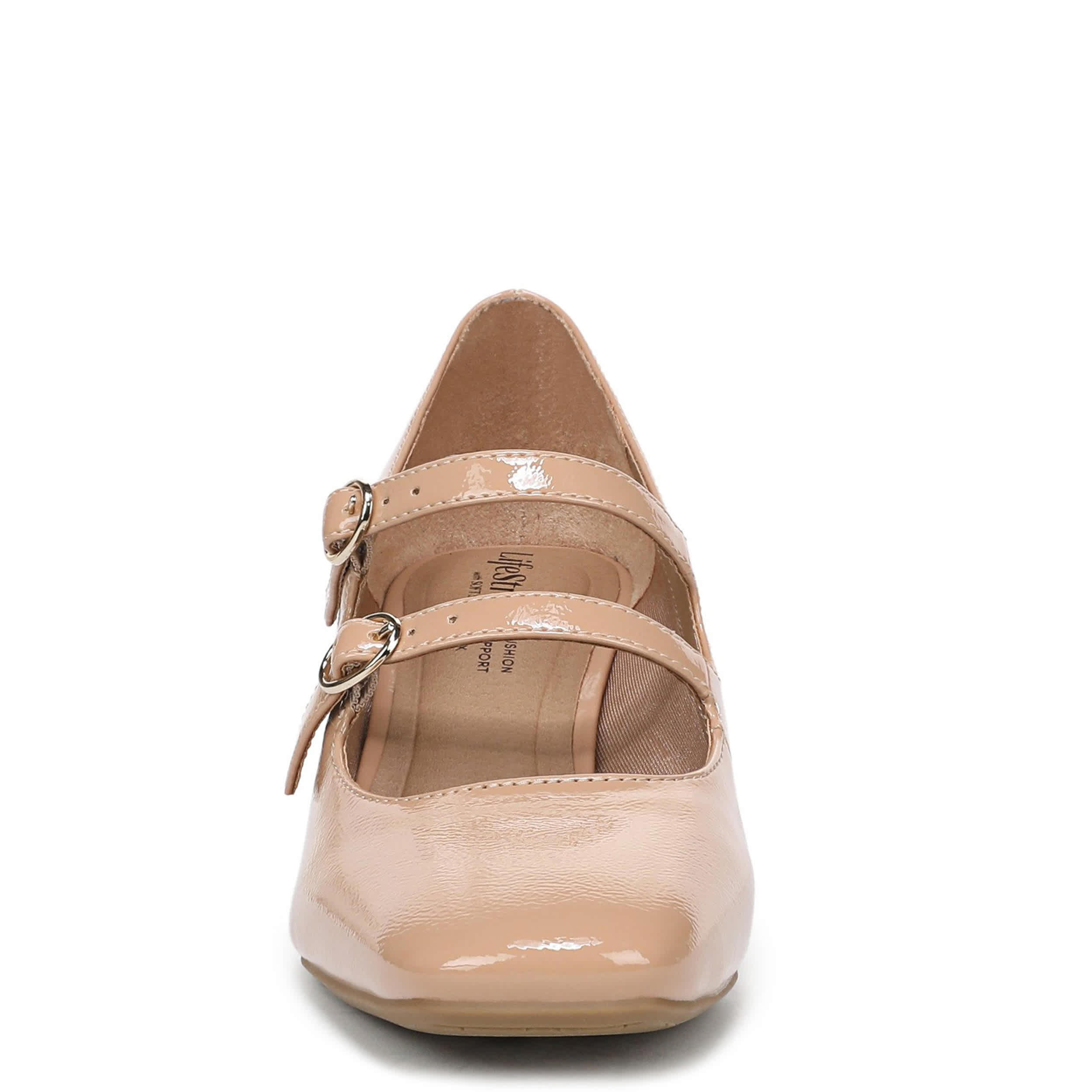 LIFESTRIDE-WOMENS CLAUDETTE PUMP-TAN & 