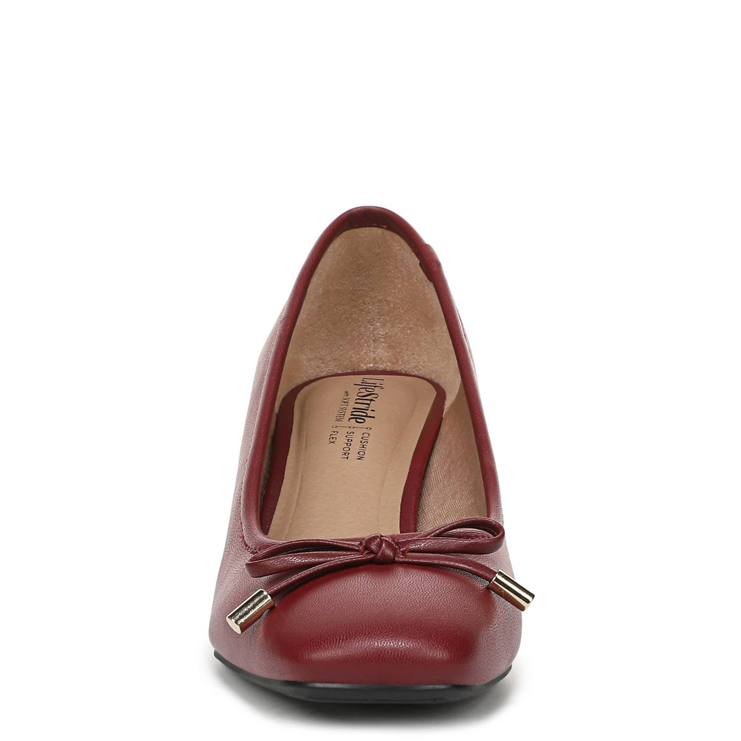 LIFESTRIDE-WOMENS CORA PUMP-DARK RED & 