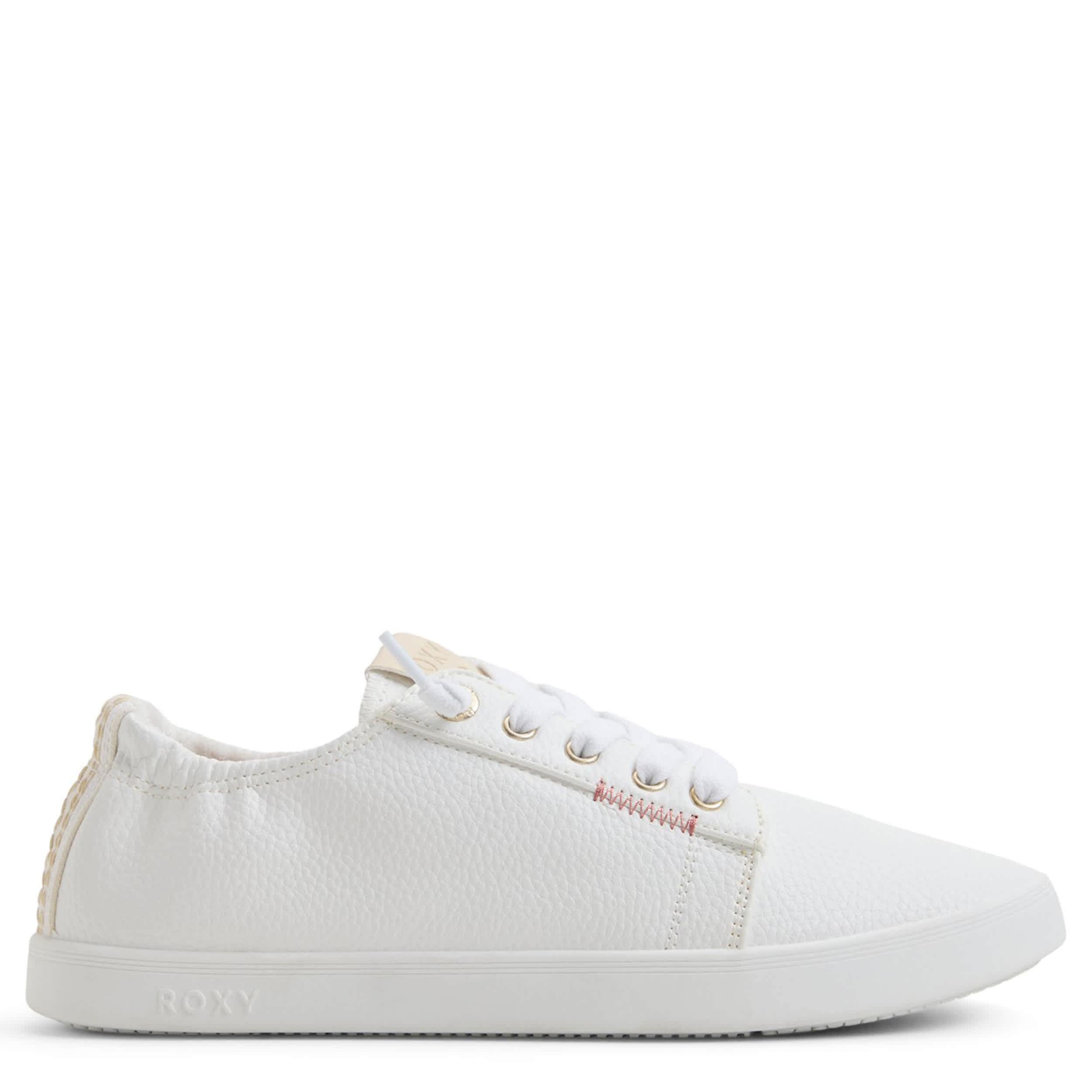 ROXY-WOMENS MAUKA LX SLIP ON SNEAKER-WHITE & 