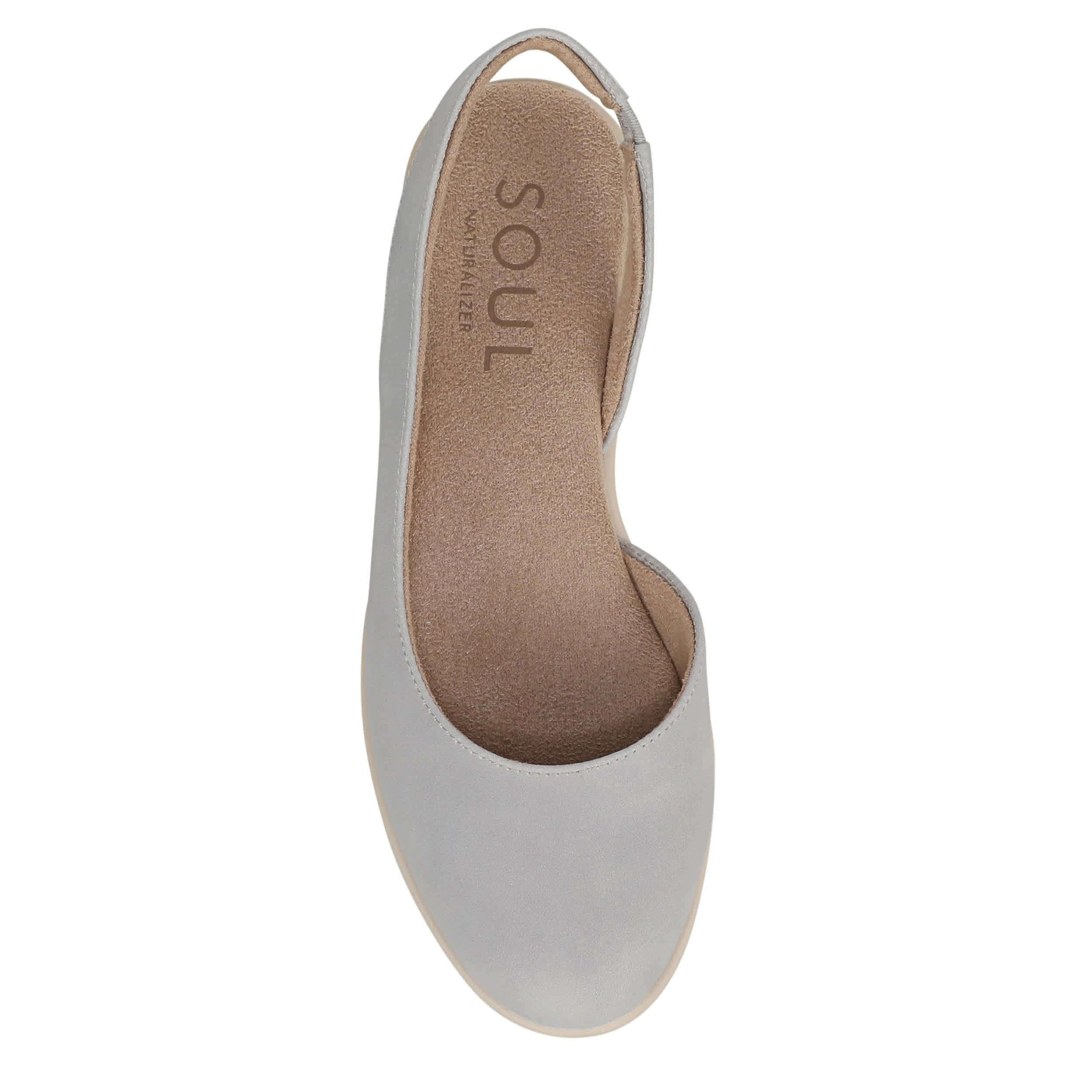 NATURAL SOUL BY NATURALIZER-WOMENS IDEA FLAT-STONE & GREY