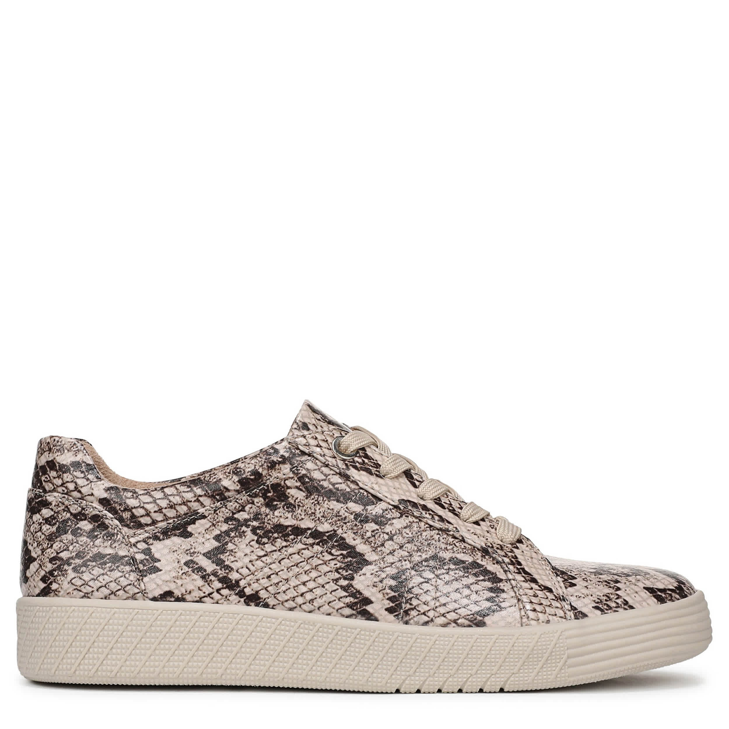 NATURAL SOUL BY NATURALIZER-WOMENS NEELA SNEAKER-BEIGE & SNAKE