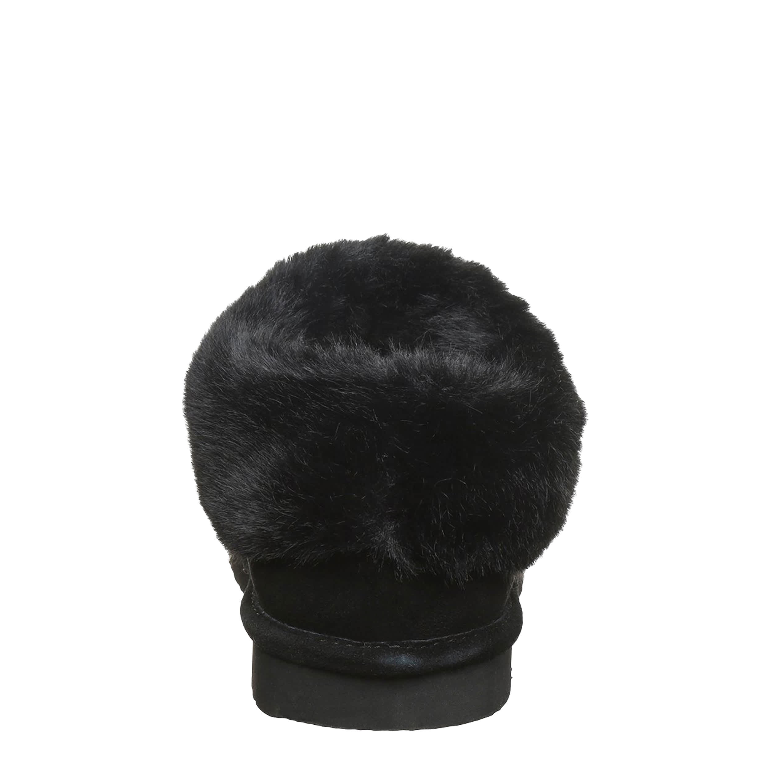 BEARPAW-WOMENS BELLA SLIPPER-BLACK & 