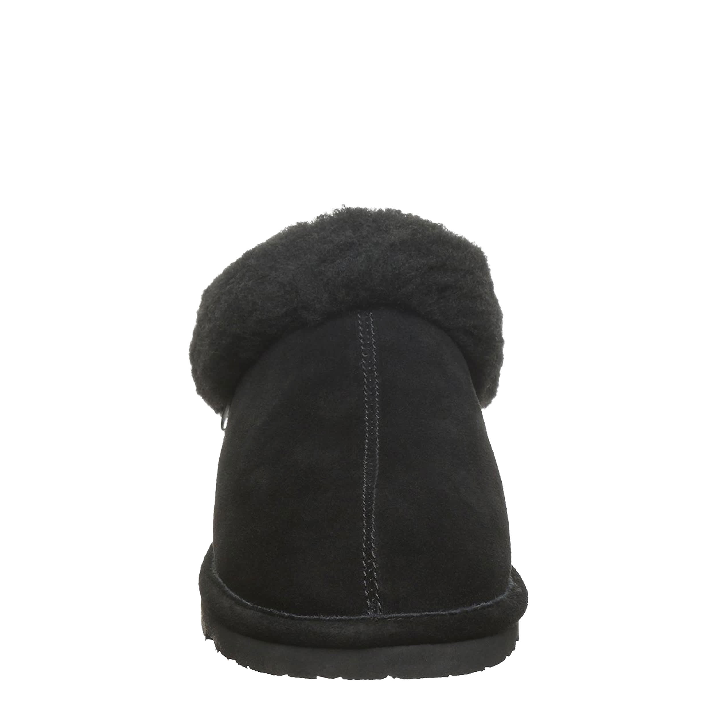 BEARPAW-WOMENS DELANIE SLIPPER-BLACK & 