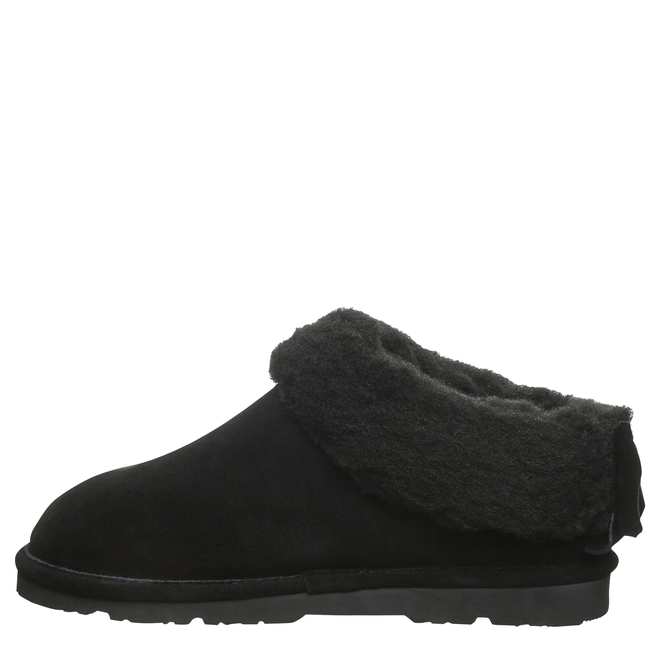BEARPAW-WOMENS DELANIE SLIPPER-BLACK & 