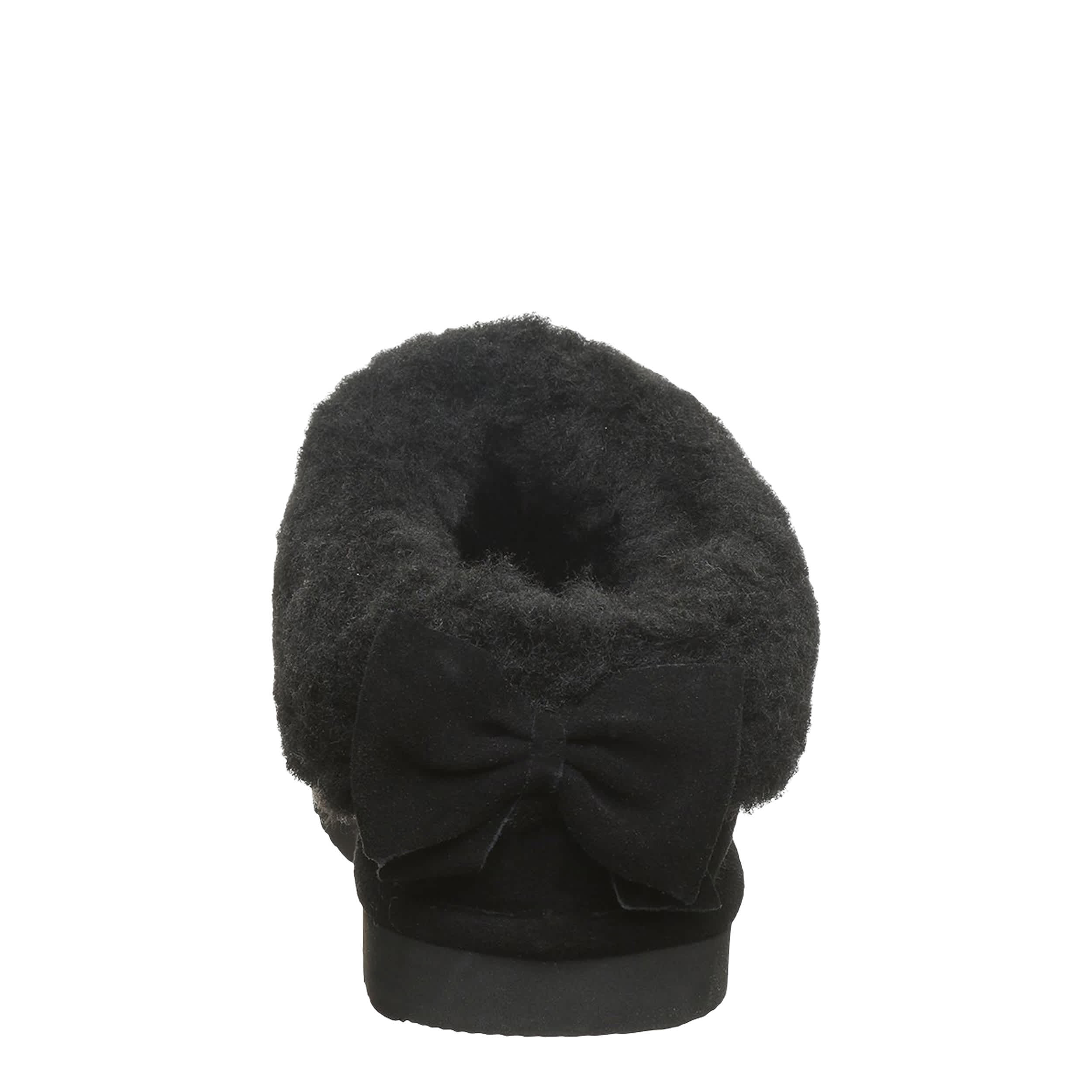 BEARPAW-WOMENS DELANIE SLIPPER-BLACK & 