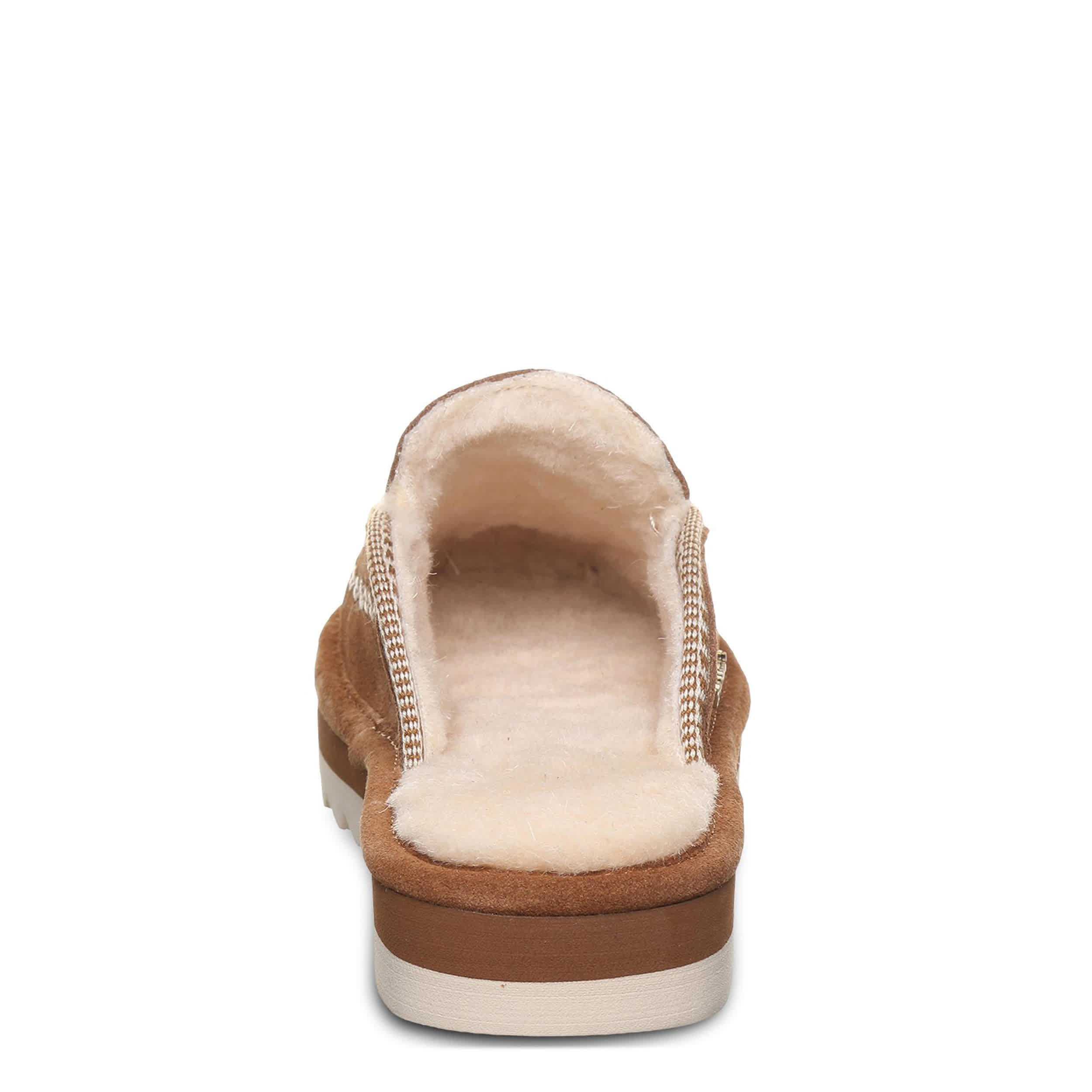 BEARPAW-WOMENS LEONA SLIPPER-DARK TAN & 