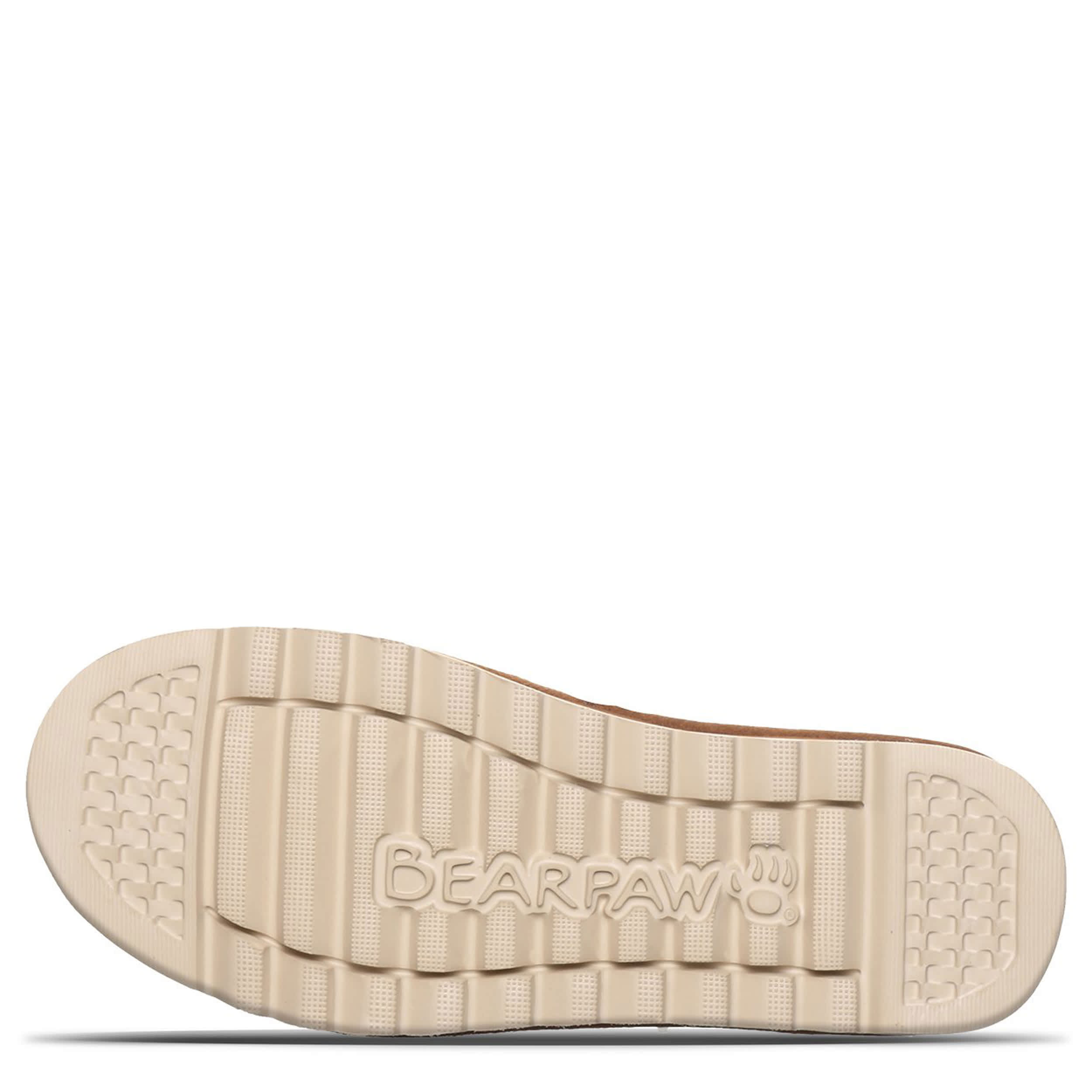 BEARPAW-WOMENS LEONA SLIPPER-DARK TAN & 