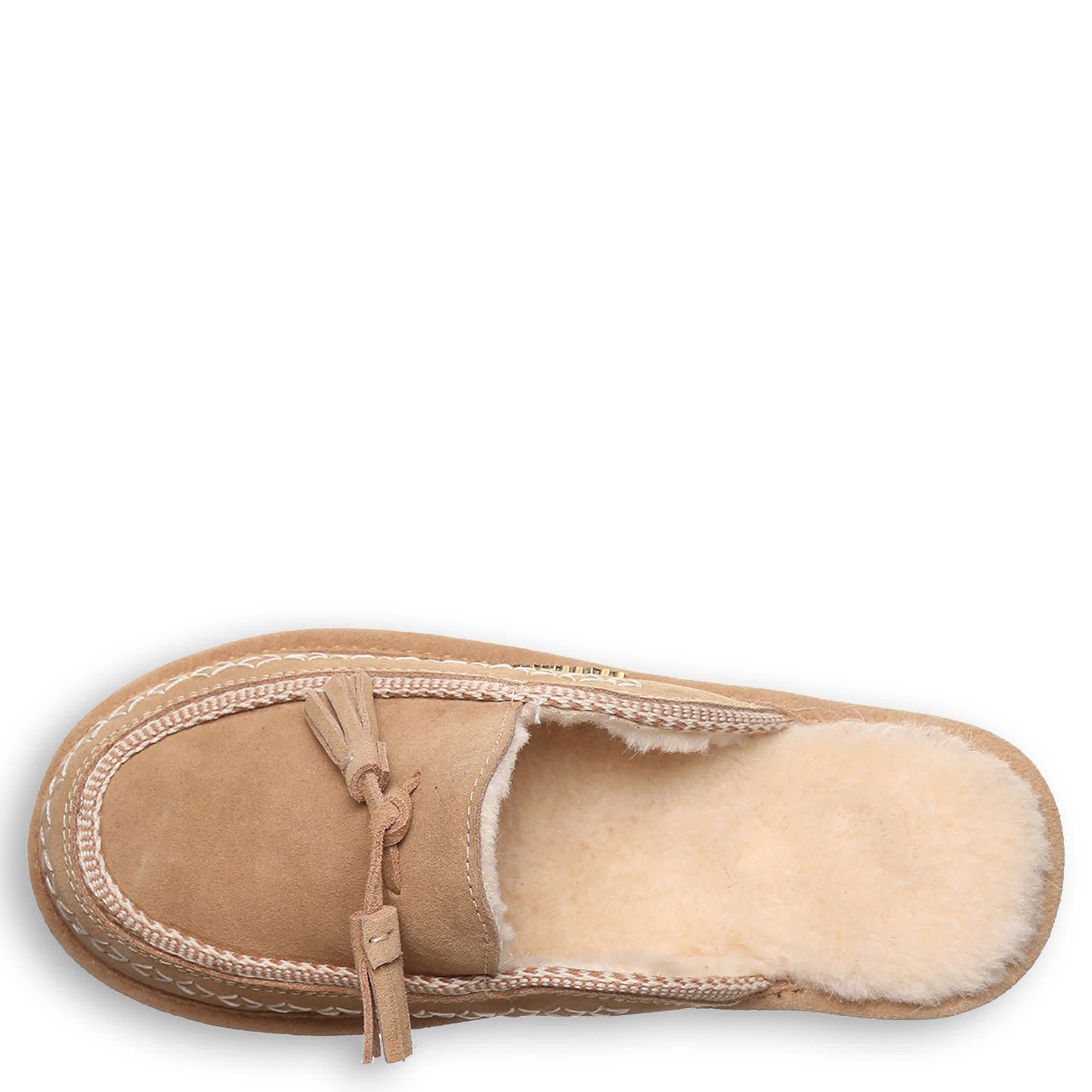 BEARPAW-WOMENS LEONA SLIPPER-WHEAT & 