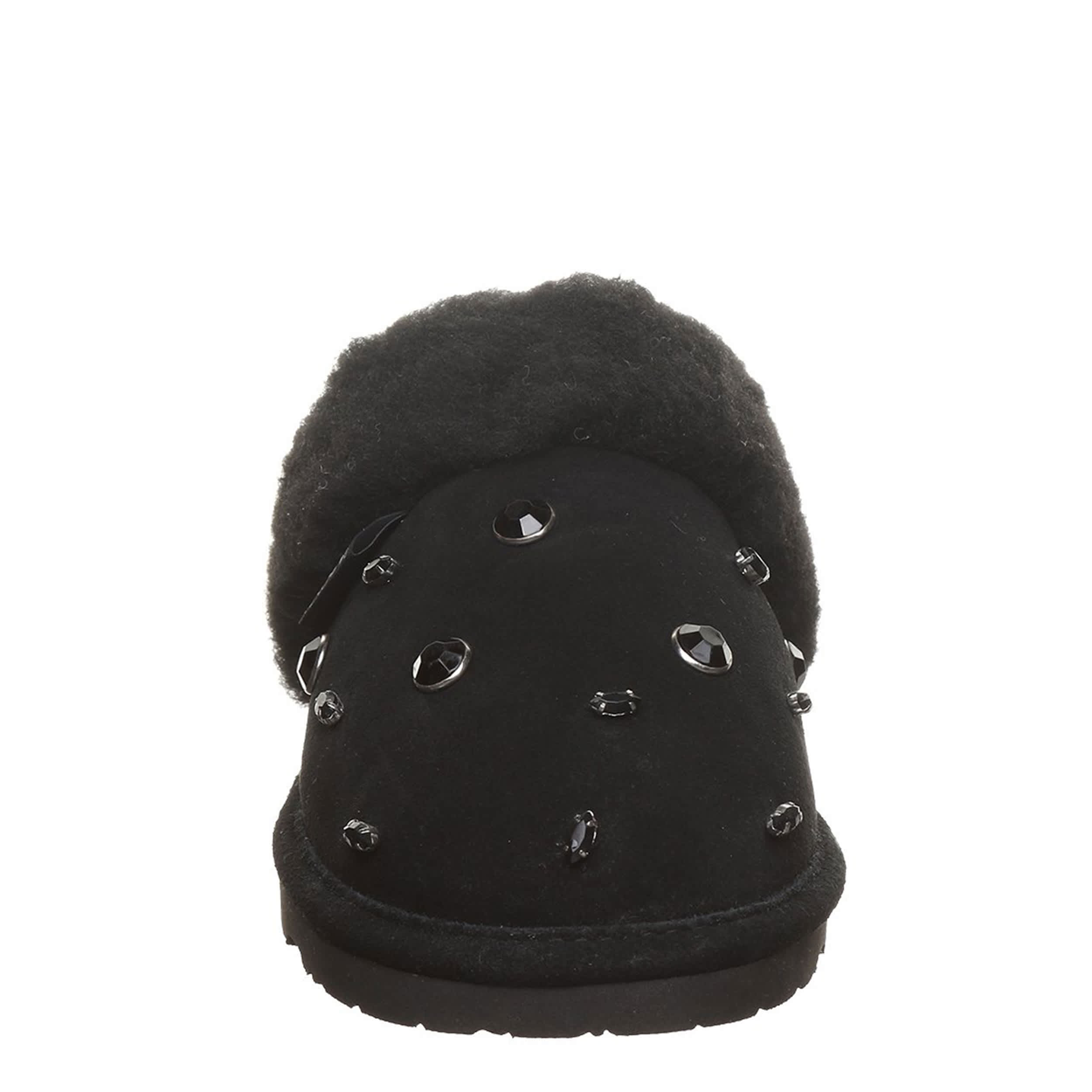 BEARPAW-WOMENS LOKI NOVA SLIPPER-BLACK & 