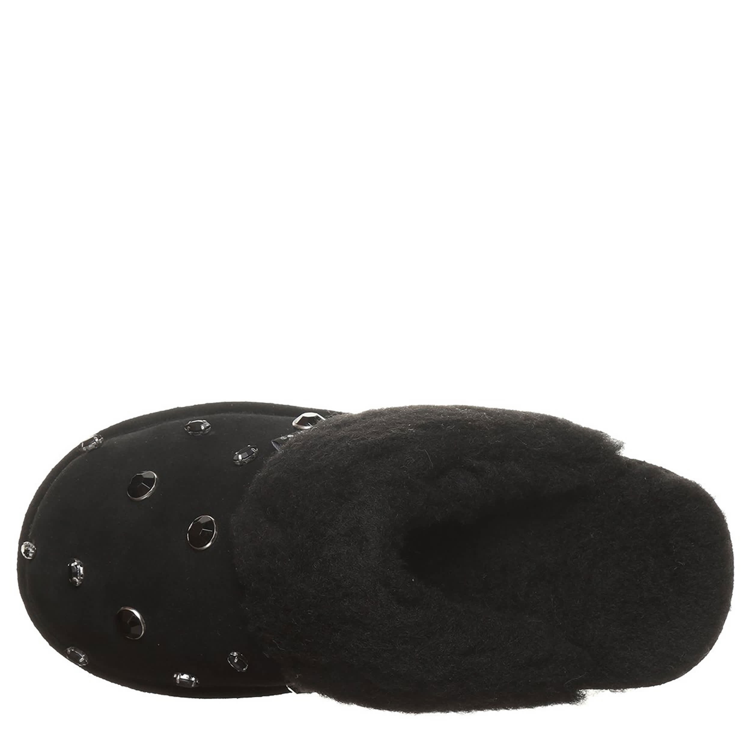 BEARPAW-WOMENS LOKI NOVA SLIPPER-BLACK & 