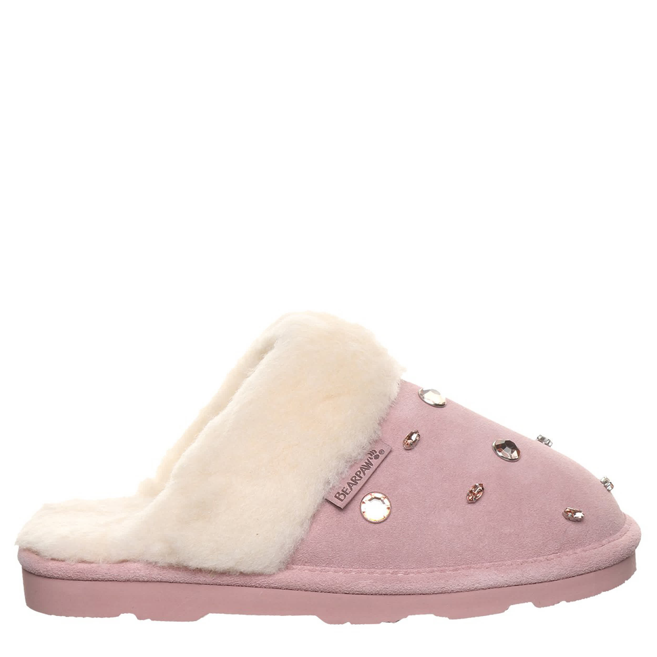 BEARPAW-WOMENS LOKI NOVA SLIPPER-PALE PINK & 