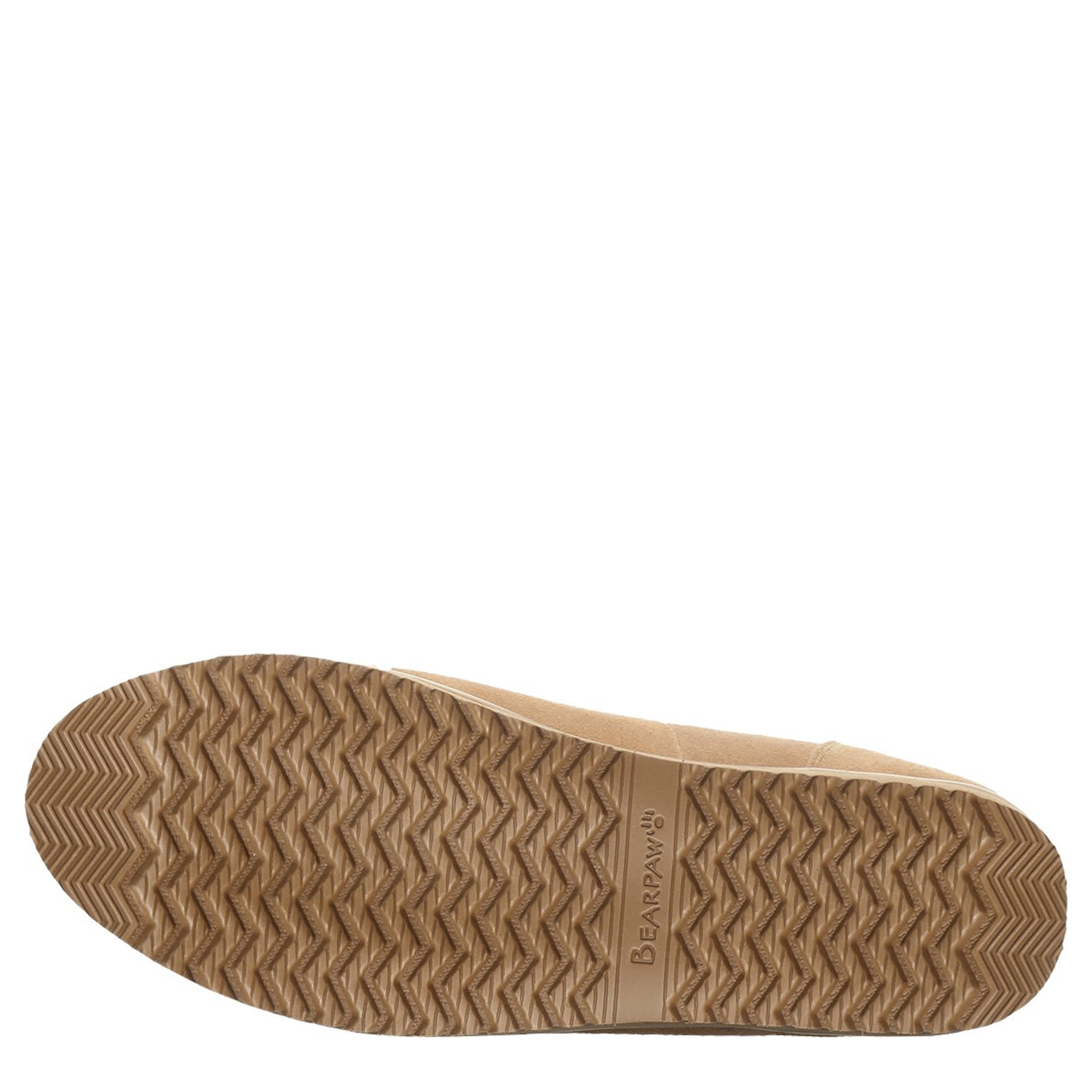 BEARPAW-WOMENS DELPHI FLAT SLIPPER-WHEAT & 