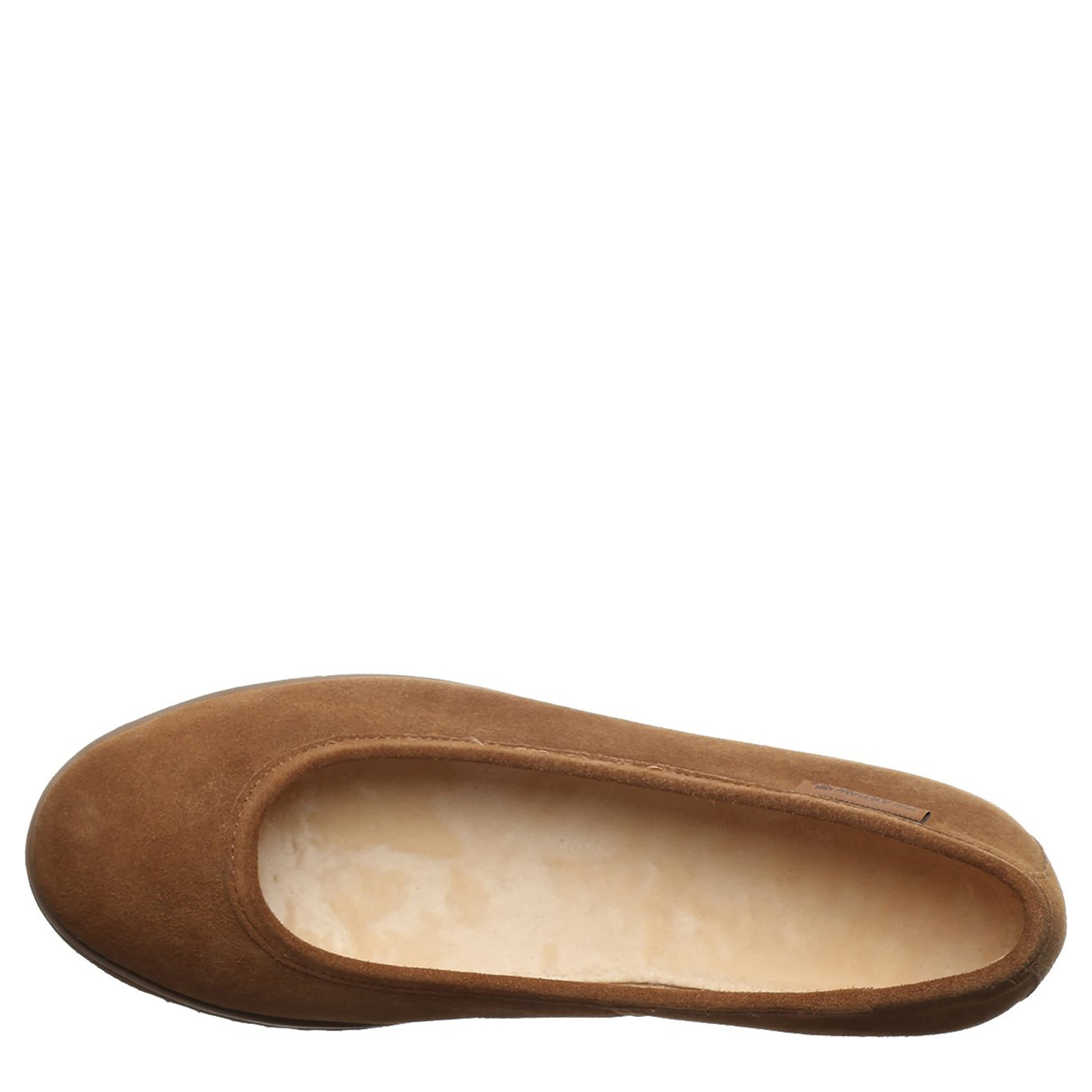 BEARPAW-WOMENS JAZLYN FLAT SLIPPER-BROWN & 