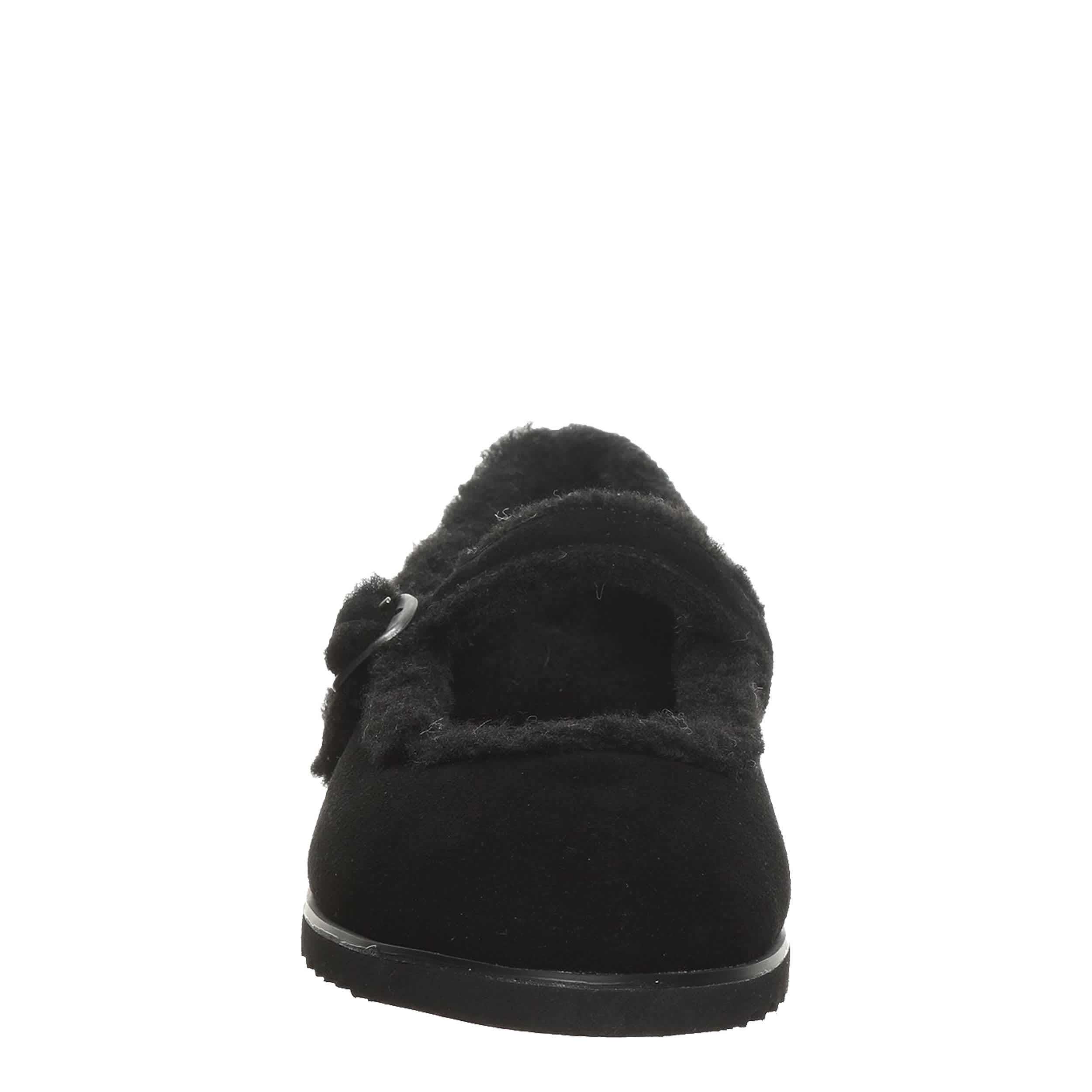 BEARPAW-WOMENS LOU LOU MARY JANE SLIPPER-BLACK & 