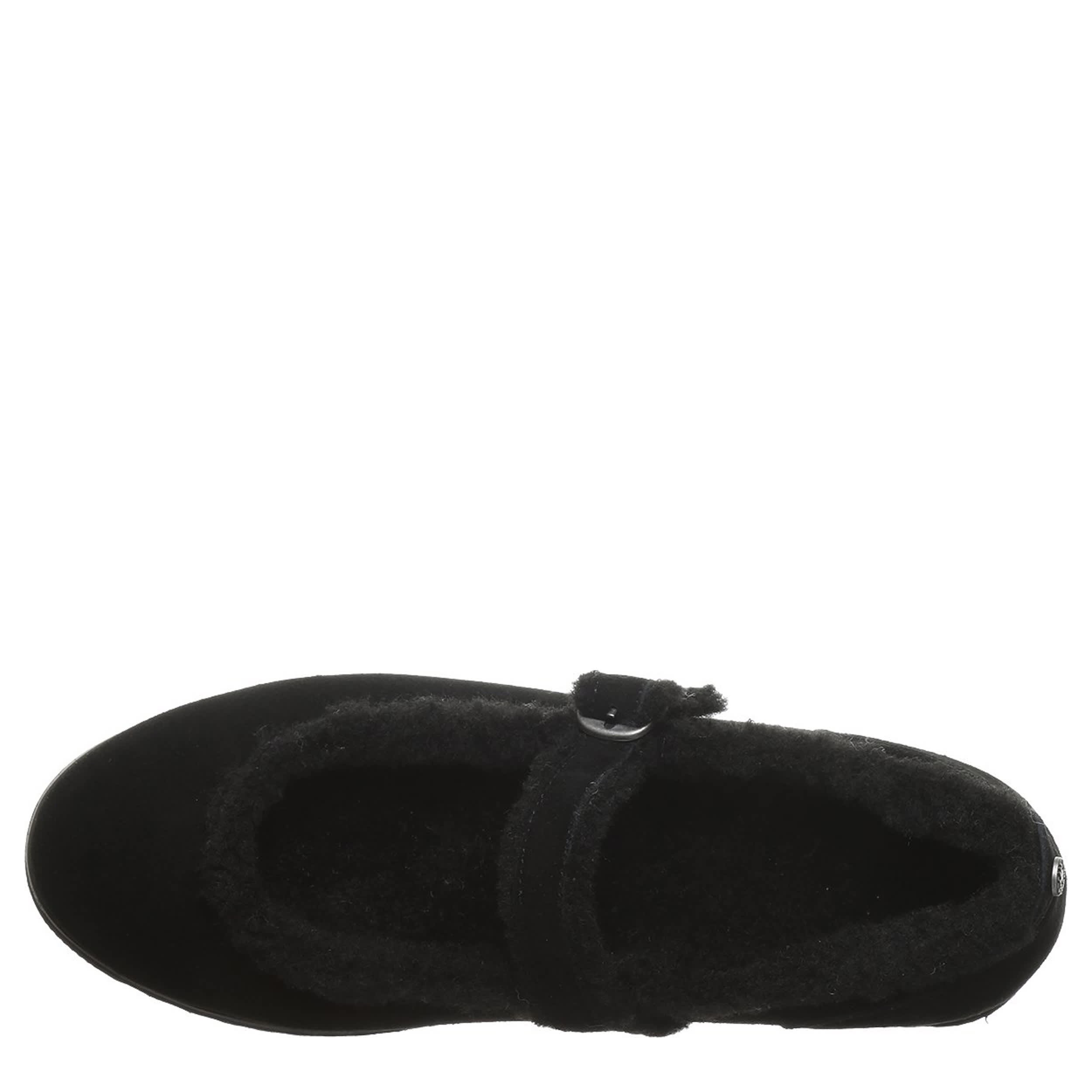 BEARPAW-WOMENS LOU LOU MARY JANE SLIPPER-BLACK & 