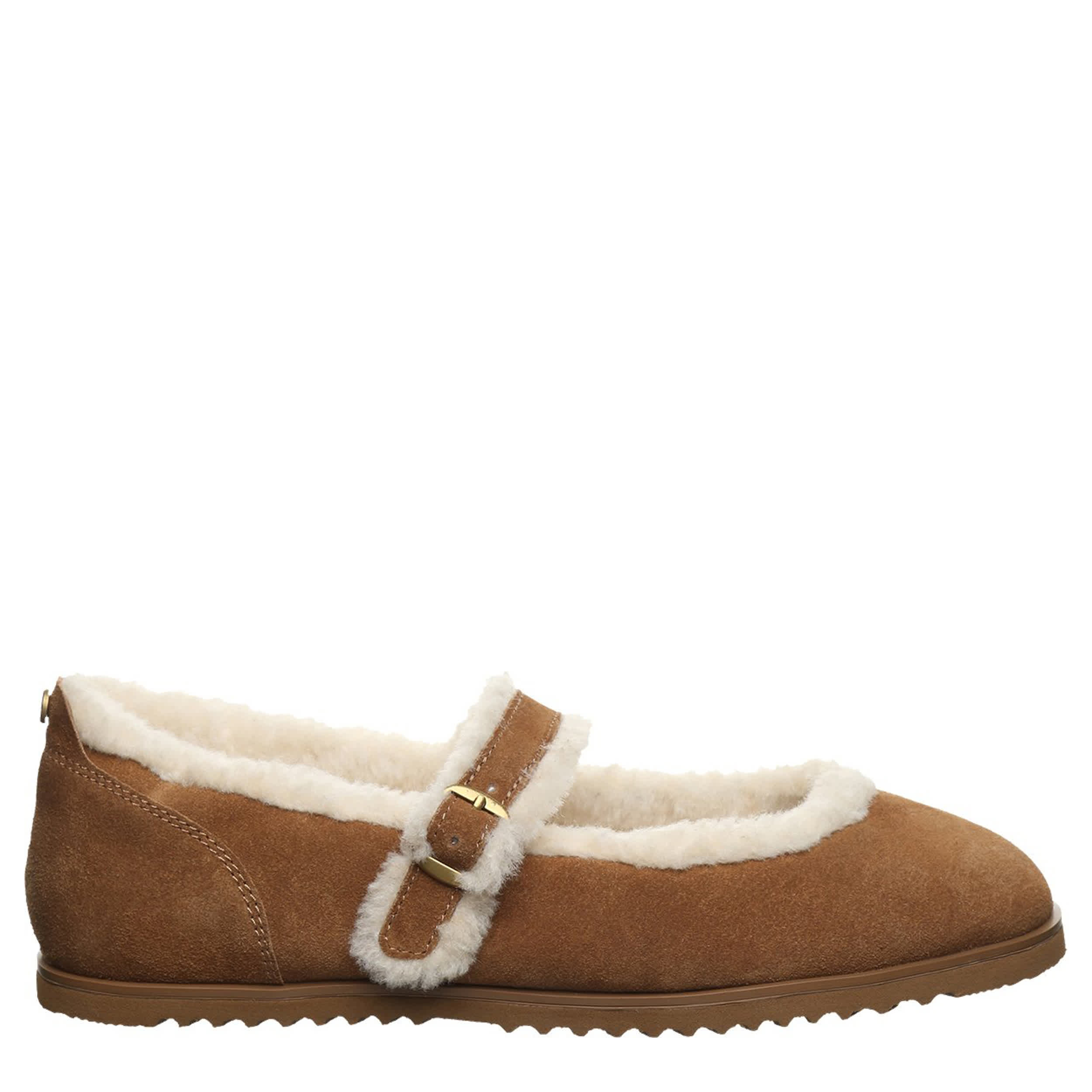 BEARPAW-WOMENS LOU LOU MARY JANE SLIPPER-BROWN & 