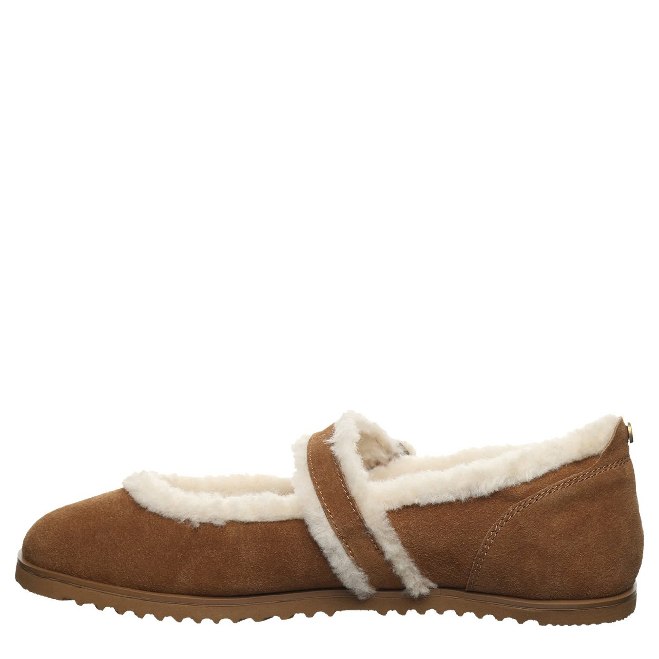 BEARPAW-WOMENS LOU LOU MARY JANE SLIPPER-BROWN & 