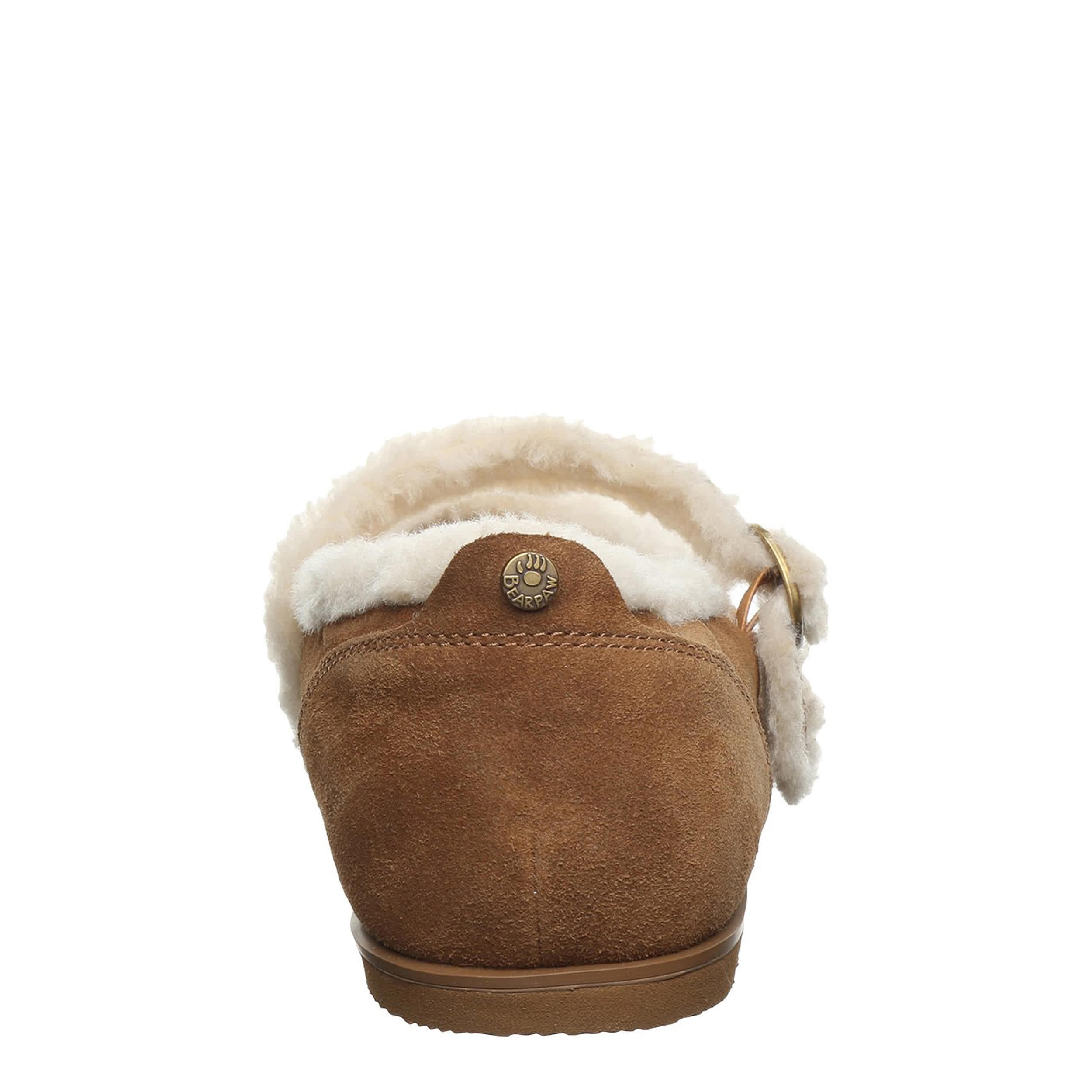 BEARPAW-WOMENS LOU LOU MARY JANE SLIPPER-BROWN & 